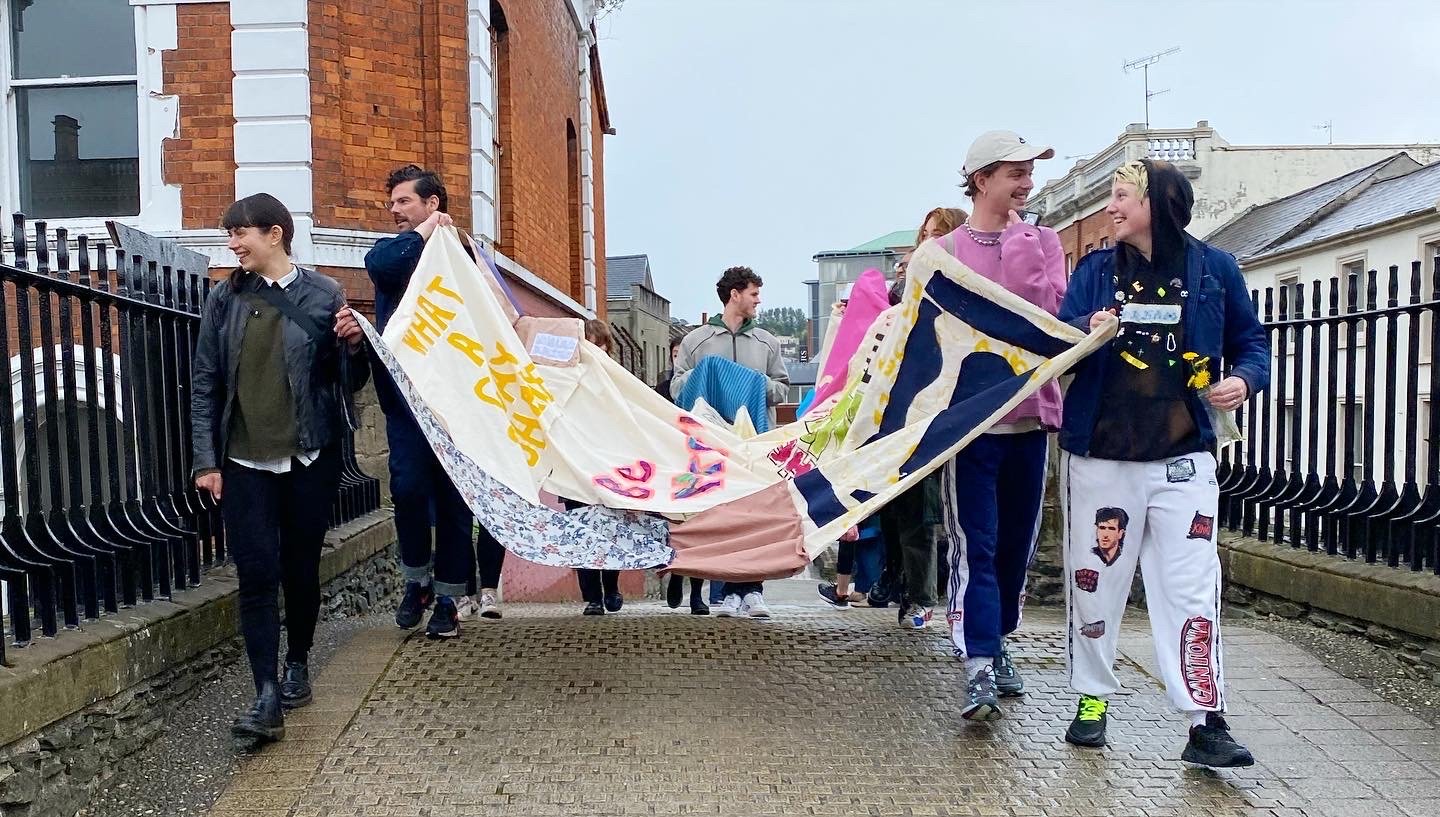 New artists and Array Collective in Derry~Londonderry. Photo by UKNA.