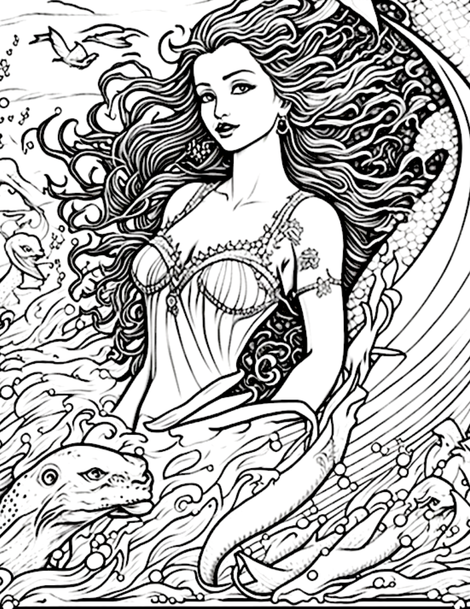 Sexy Mermaid Adult Coloring Book for Digital Devices — JINCEY LUMPKIN