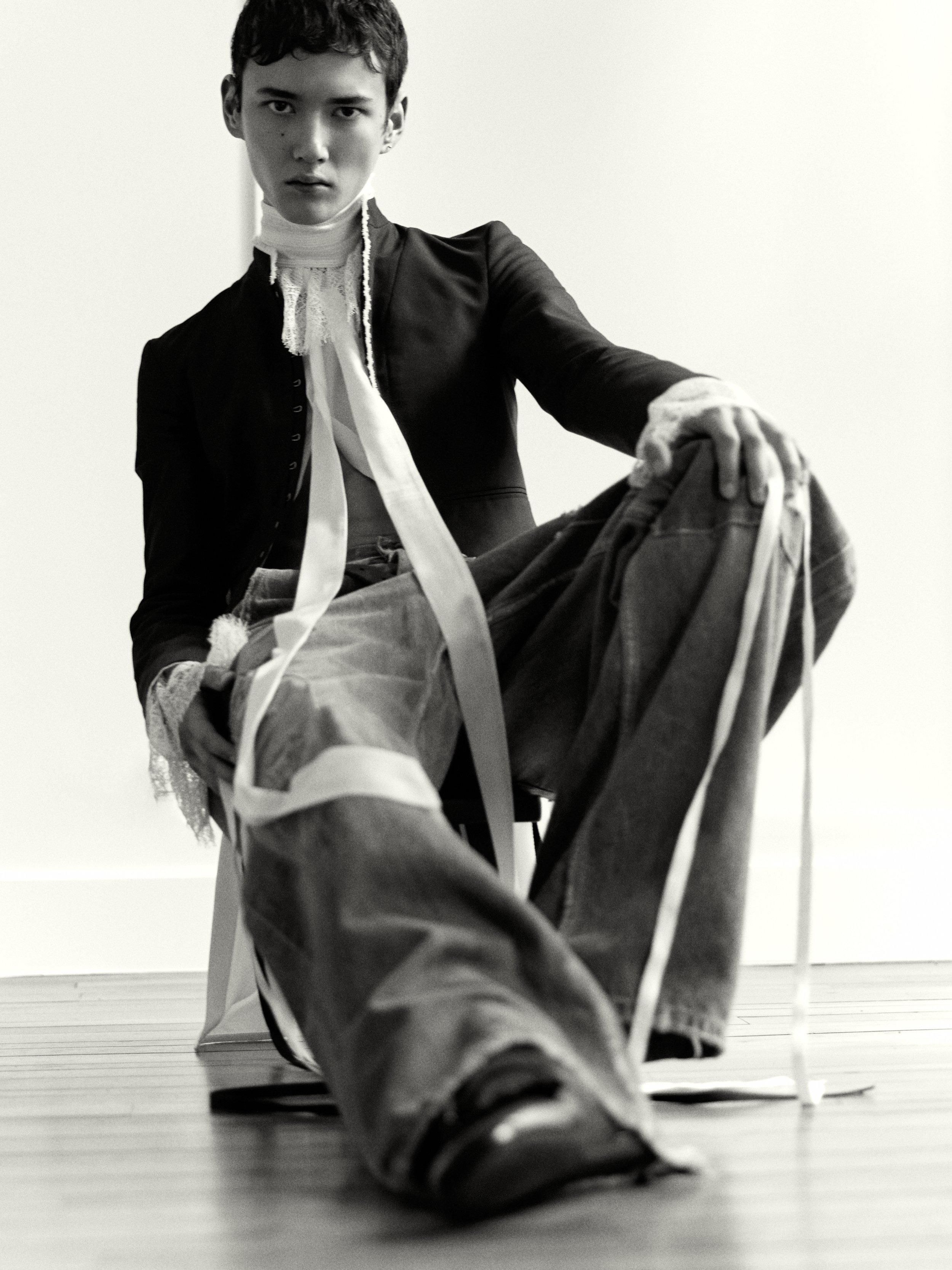 SS25 ME(N)LANCHOLY STORY FOR BEHIND THE BLINDS ISSUE 18 PHOTOGRAPHED BY KAREN MORTENSON