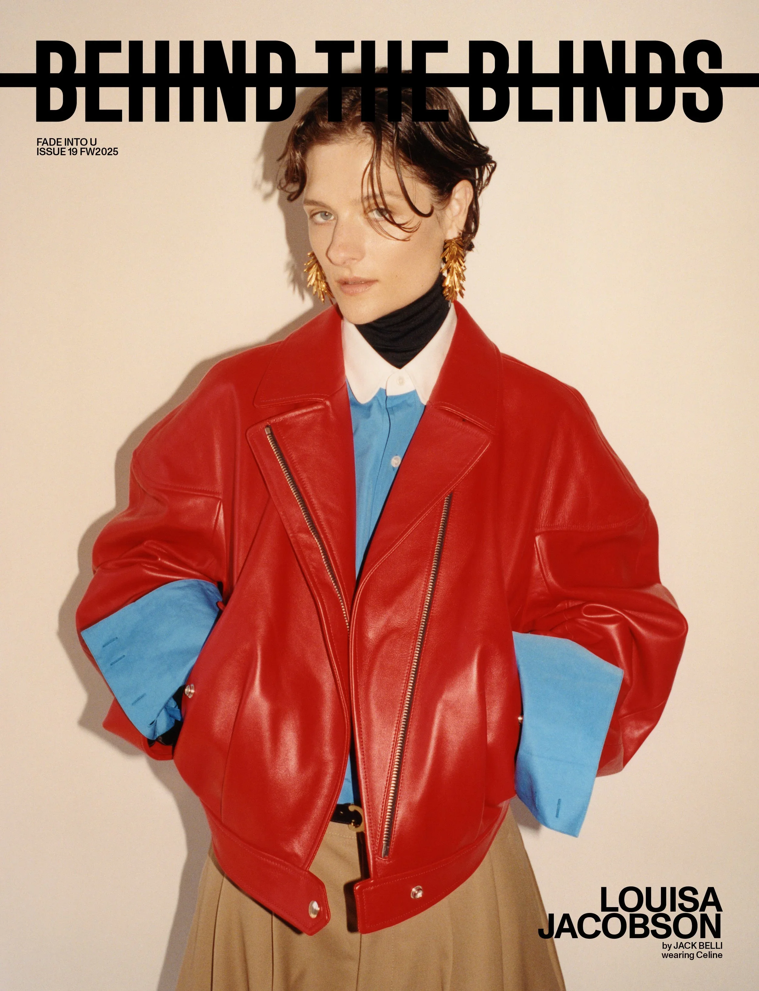 BEHIND THE BLINDS FW25 COVER FEATURING LOUISA JACOBSON. PHOTOGRAPHED BY JACK BELLI