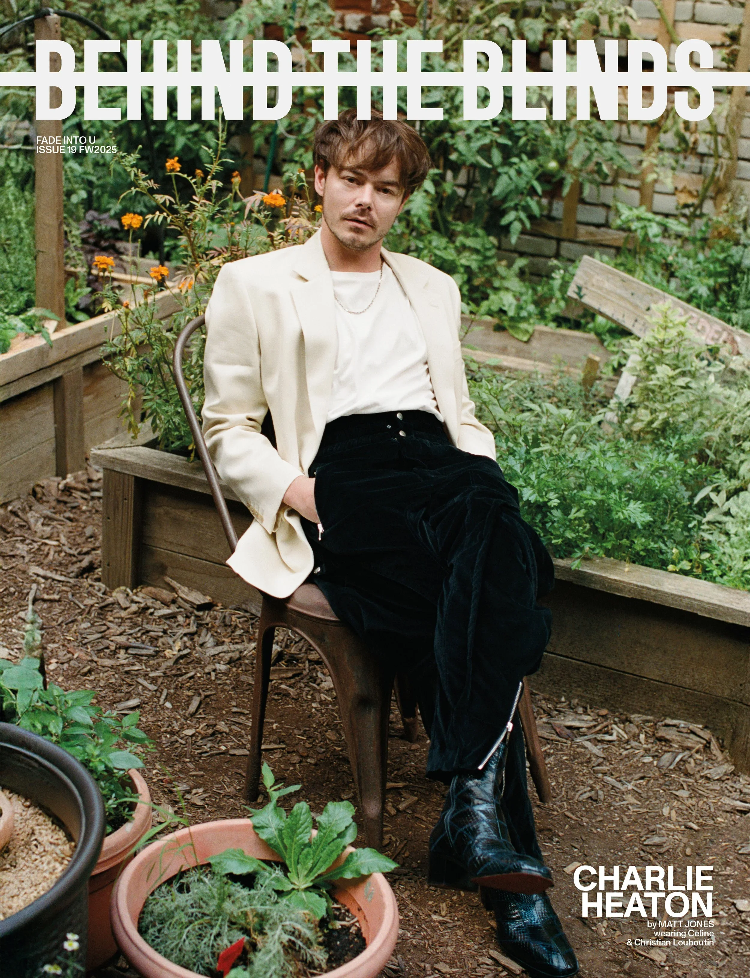 BEHIND THE BLINDS FW25 COVER FEATURING CHARLIE HEATON. PHOTOGRAPHED BY MATT JONES