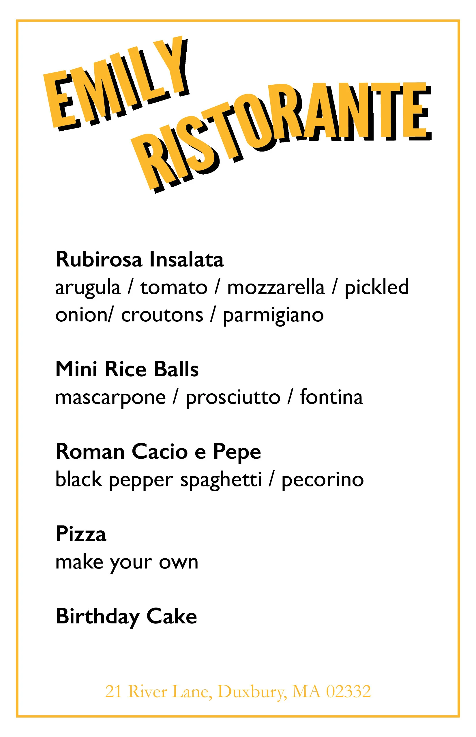 A limited take on the Rubirosa menu.