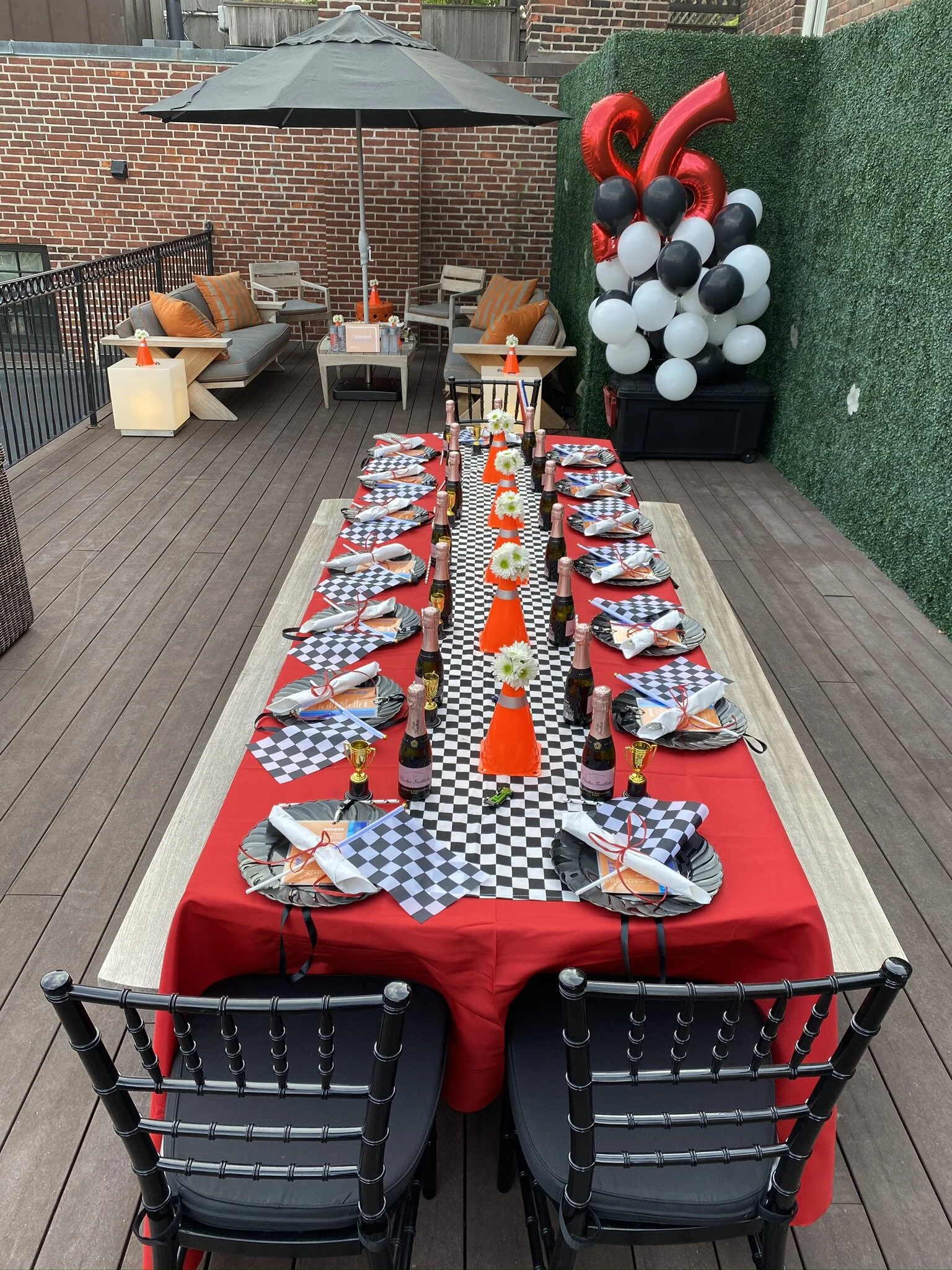 The table