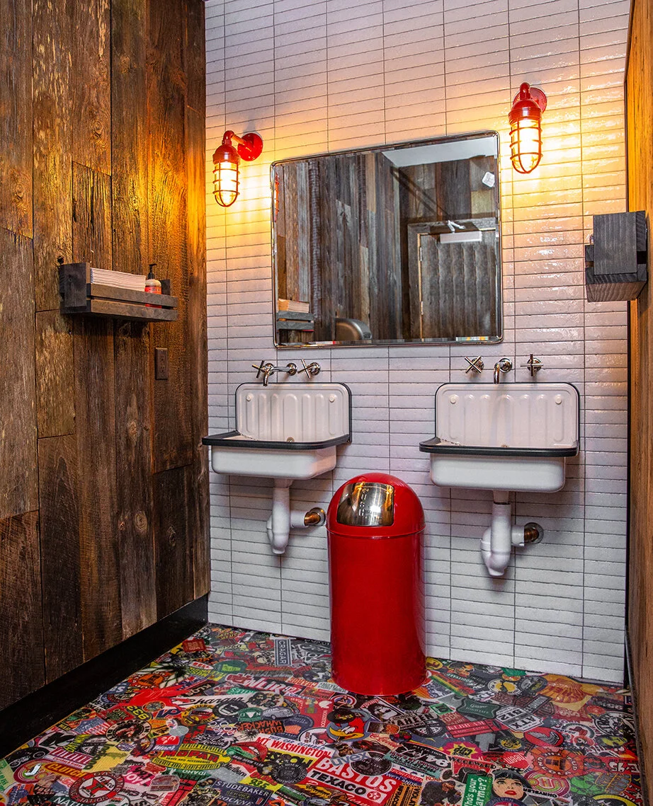 Backyard Betty’s Bathroom Floor. Photograph by Mike Diskin