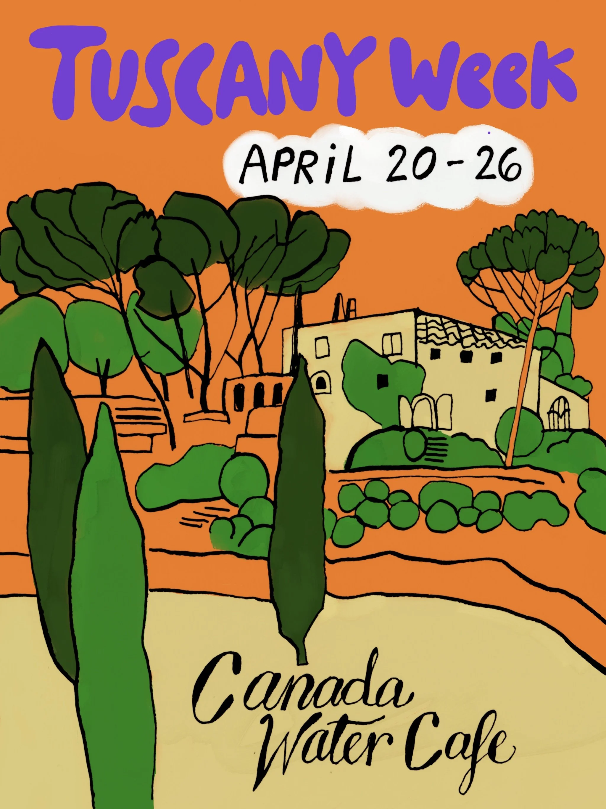 Flyer for Canada Water Cafe 