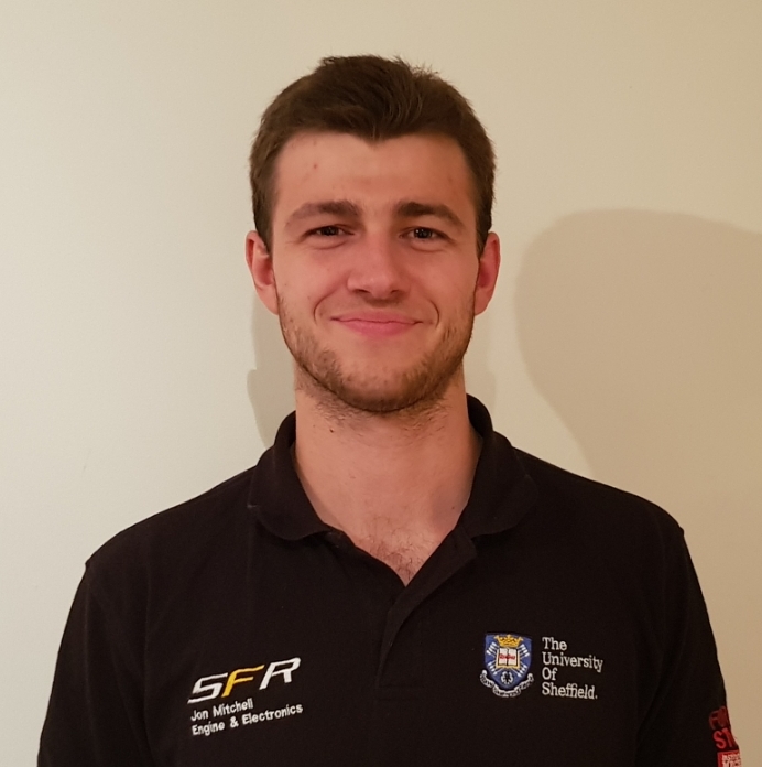 Jonathon mitchell year: placement at red bull racing course: mechanical engineering “As an Engine and Electronics team member, I’ve worked on installing the standard electronics loom whilst helping to progress an ETC (Electronic Throttle Control) system, as well as making other odd carbon parts. I was one of the First year Integration Officers for 2017-18. I enjoy playing guitar, mountain biking in the Sheffield hills, and getting my hands dirty in the SFR lab. Currently I’m at Red Bull Racing working on RB15, but I can’t wait to be back working on the ultimate racing machine that will be SFR11.”