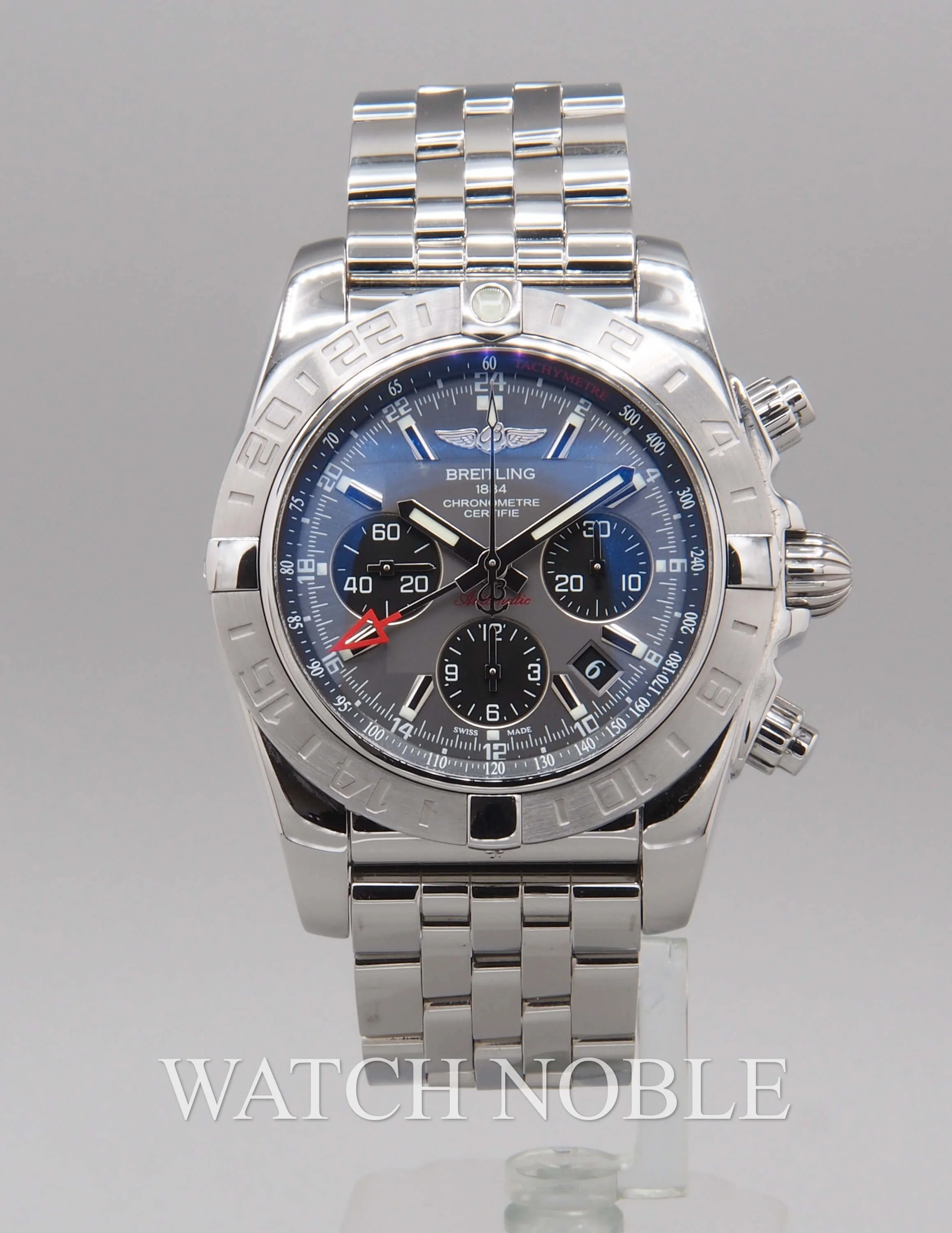 Pre-Owned Breitling Chronomat B01 44 Chronograph GMT Grey Dial AB042011