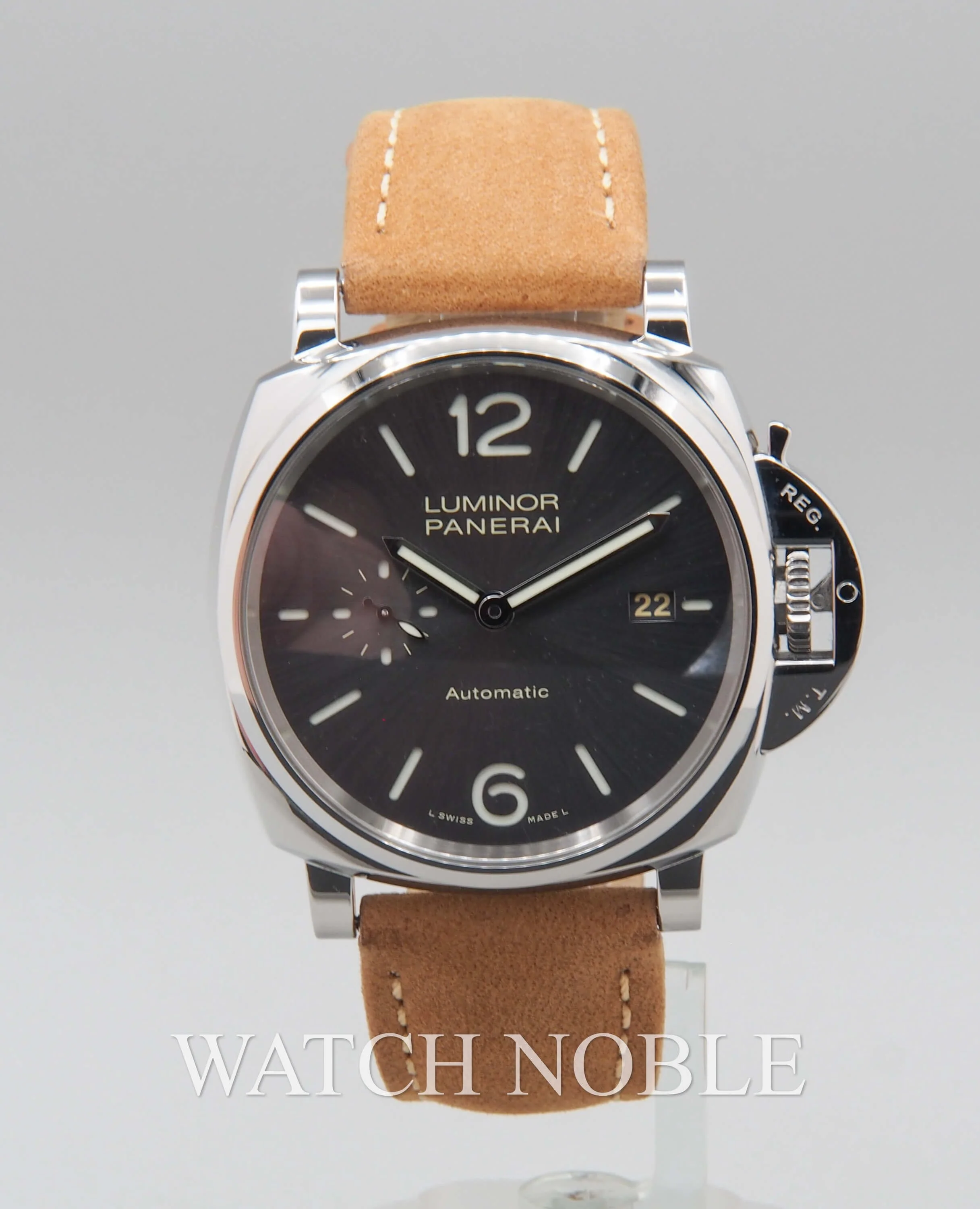 Pre-owned Panerai Luminor Due 3 Days 42mm Grey Dial PAM904