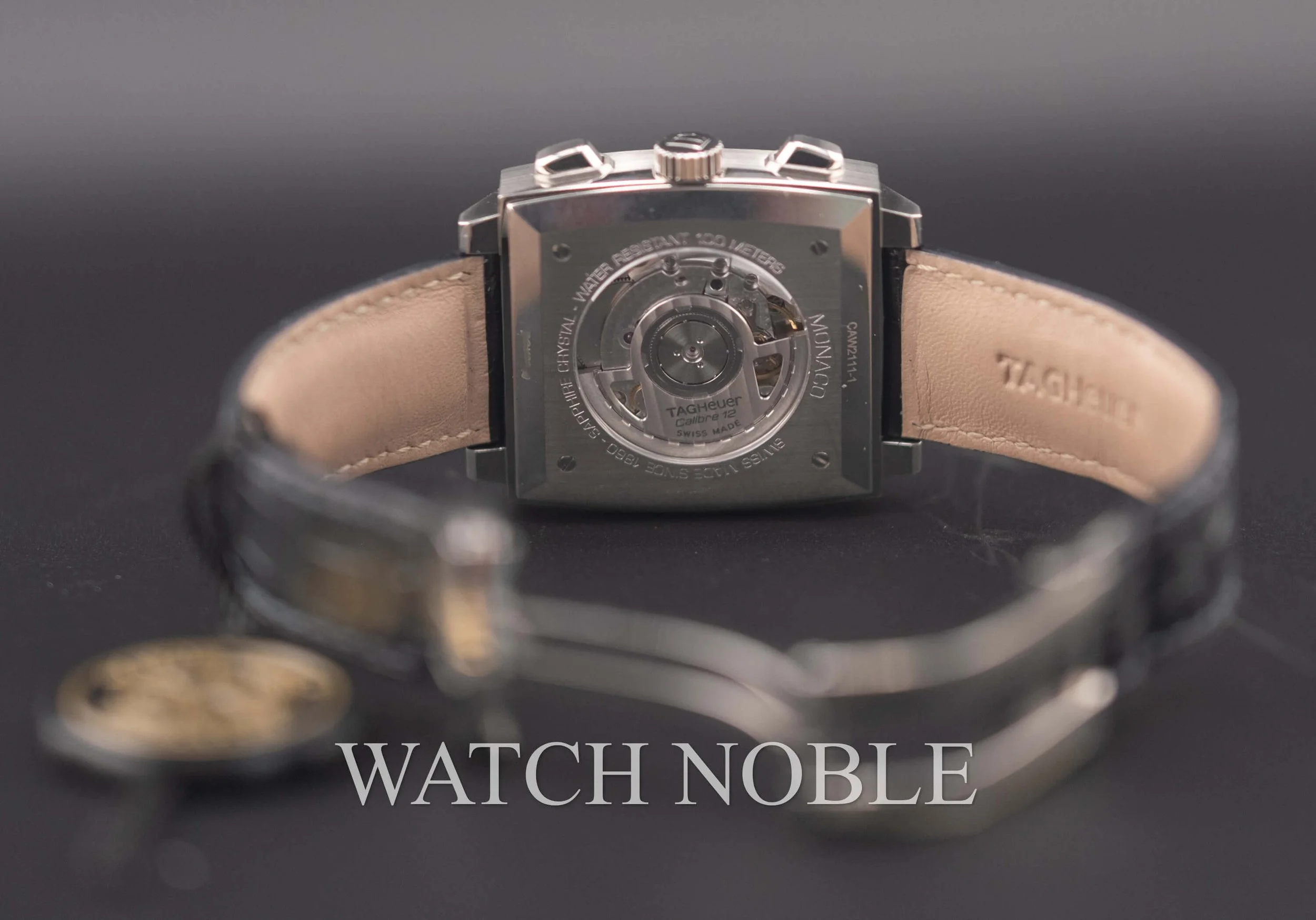 Pre-owned TAG Heuer Monaco Calibre 12 CAW2111.FC6183.