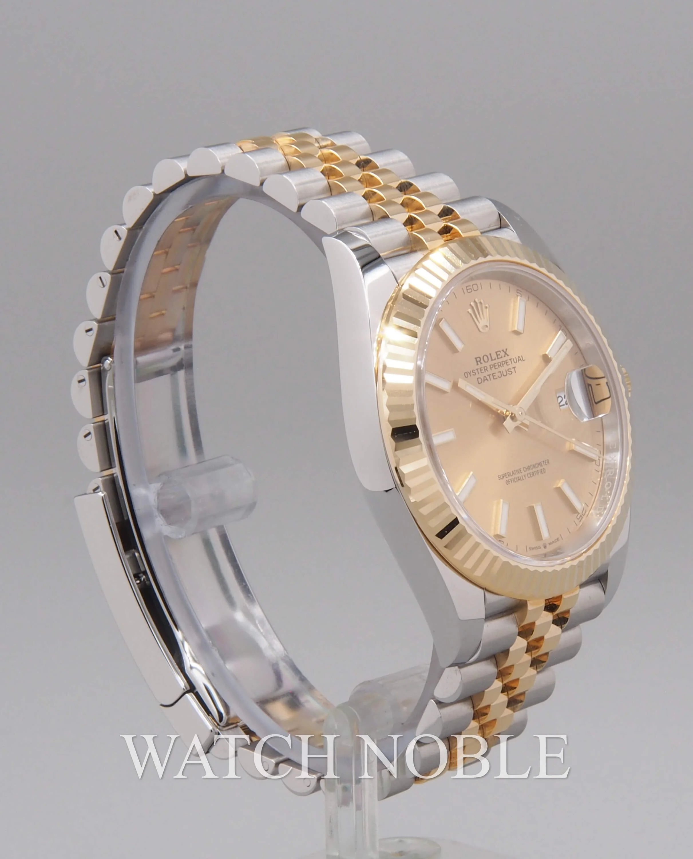 Rolex Datejust 41 Champagne Index Dial Steel 18K Yellow Gold Jubilee 126333