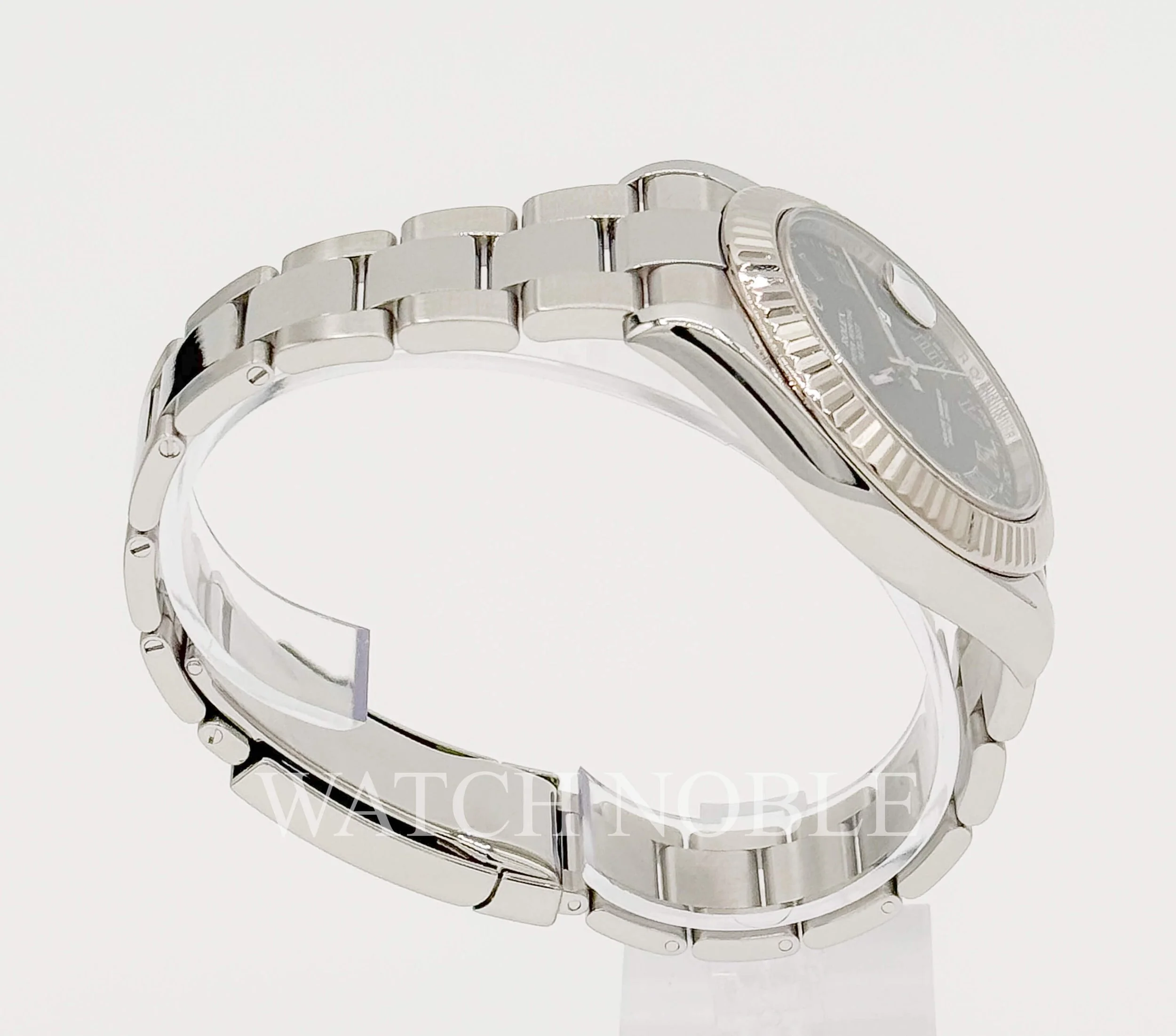 Pre-owned Rolex Datejust II 41mm Black Roman Dial Stainless Steel Men's Watch 116334