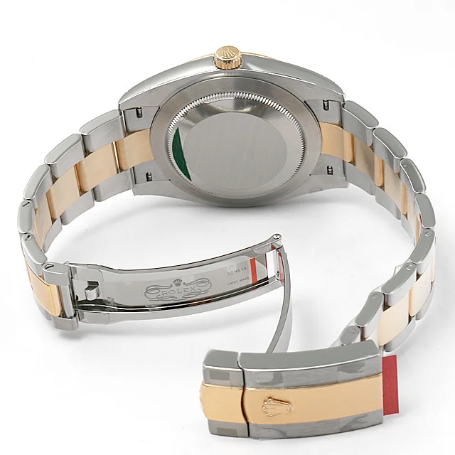 buy online Rolex Datejust 41 Green Slate Roman Dial Steel and 18K Yellow Gold 126333