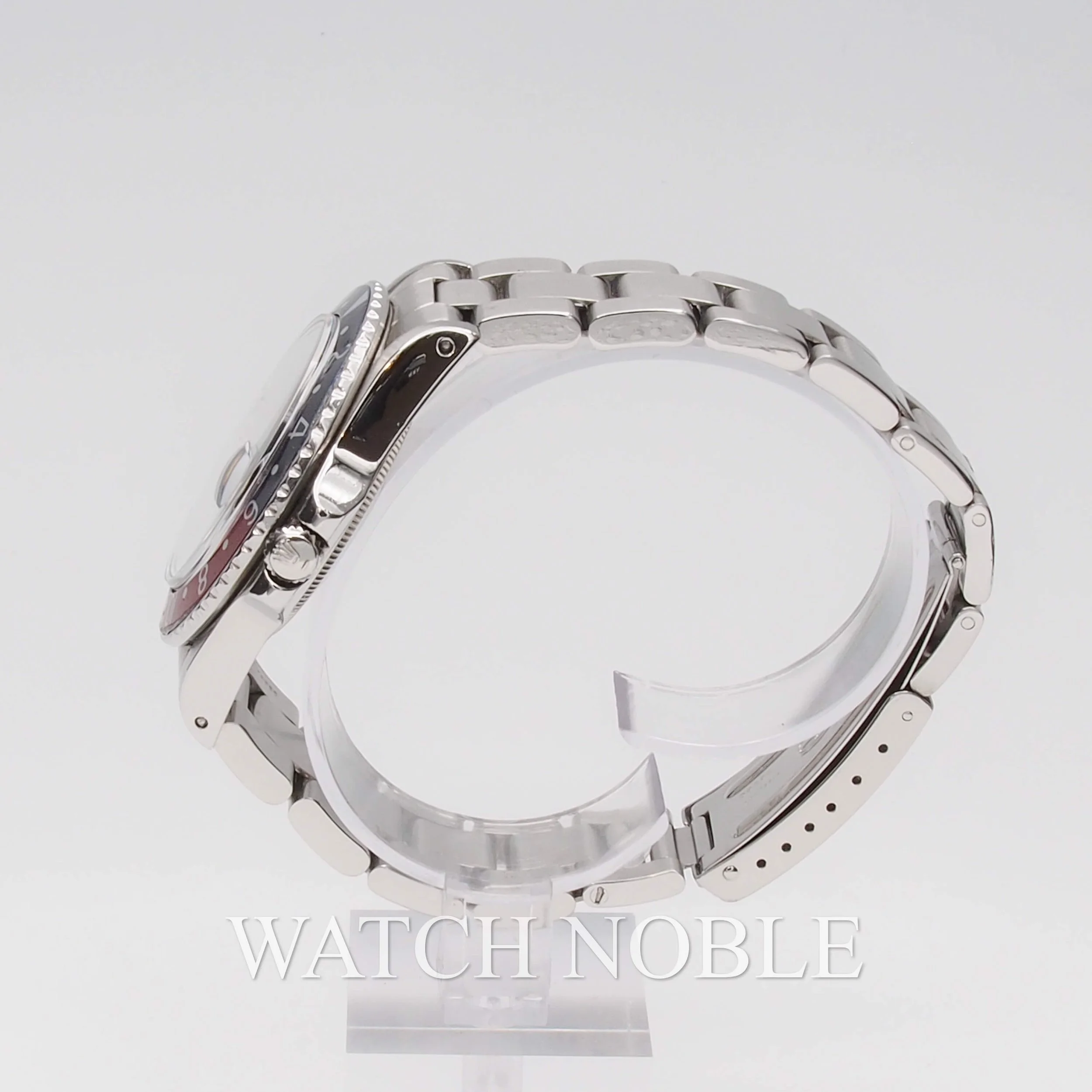 Pre-owned Vintage Rolex 16750 GMT Master Pepsi Blue/Red Bezel Steel Oyster Bracelet