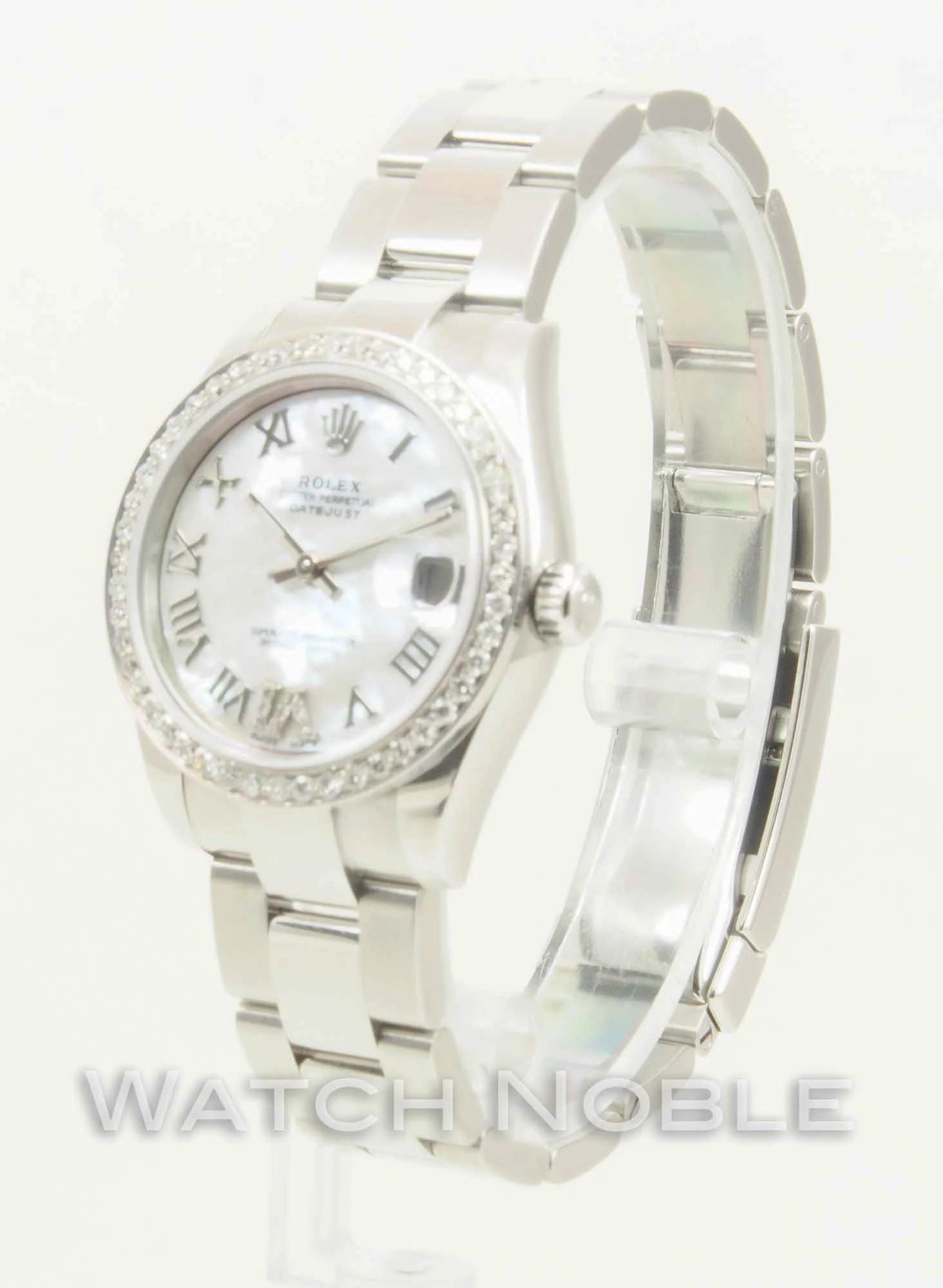 buy online Rolex Datejust Ladies 31mm MOP Roman Diamond VI Dial & Diamond Bezel Oyster 278240