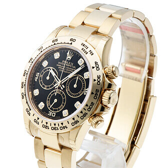 Rolex Cosmograph Daytona Black Dial with Diamonds 116508 