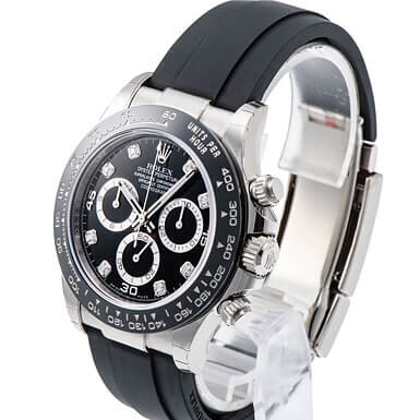 buy online Rolex Cosmograph Daytona Black Diamond Dial 18K White Gold Watch 116519