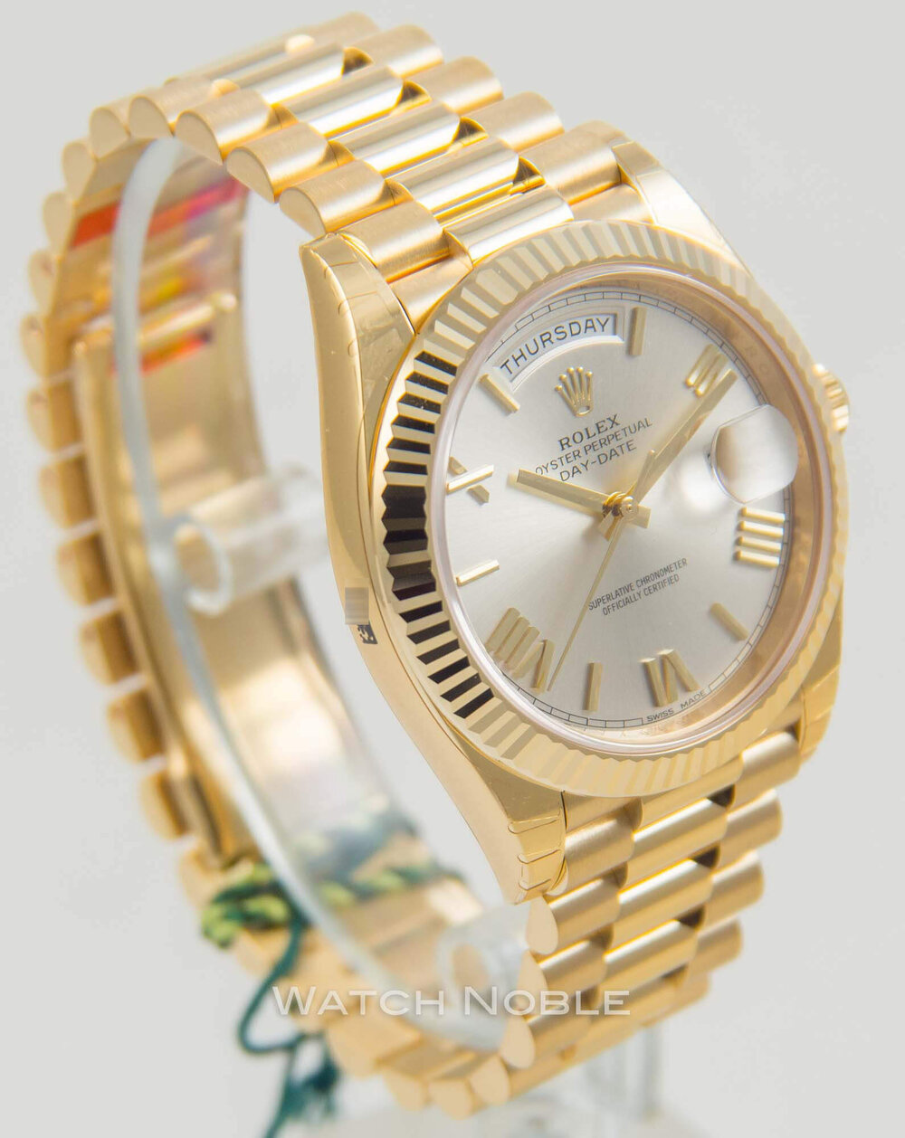 Day-Date 40 Silver Dial 18K Yellow Gold President