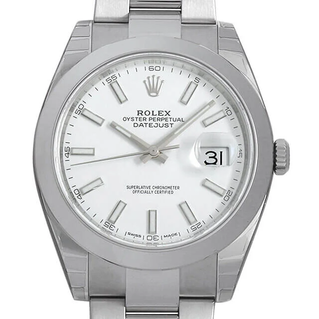 Rolex Datejust 41 White Index Dial Stainless Steel Men S Watch