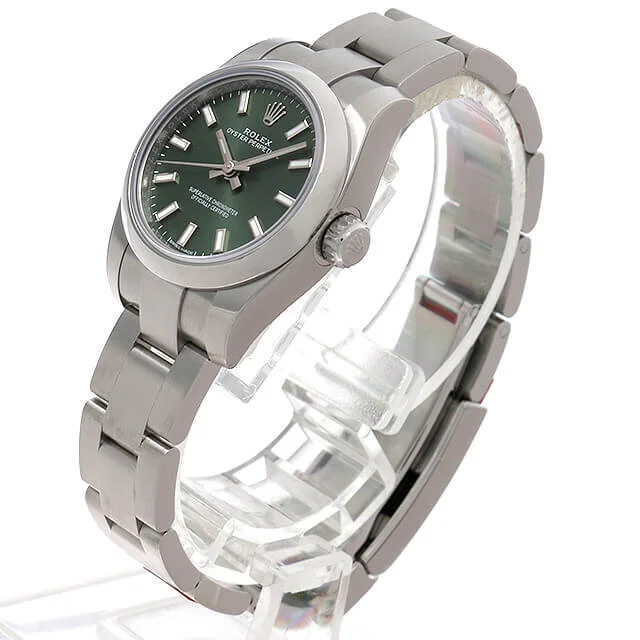 buy online Rolex Green Index Dial 26mm Stainless Steel Oyster 176200 Ladies
