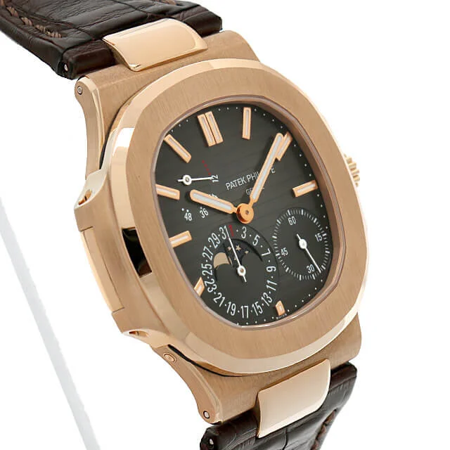 Patek Philippe Nautilus 40mm 18k Rose Gold Leather 5712R-001 