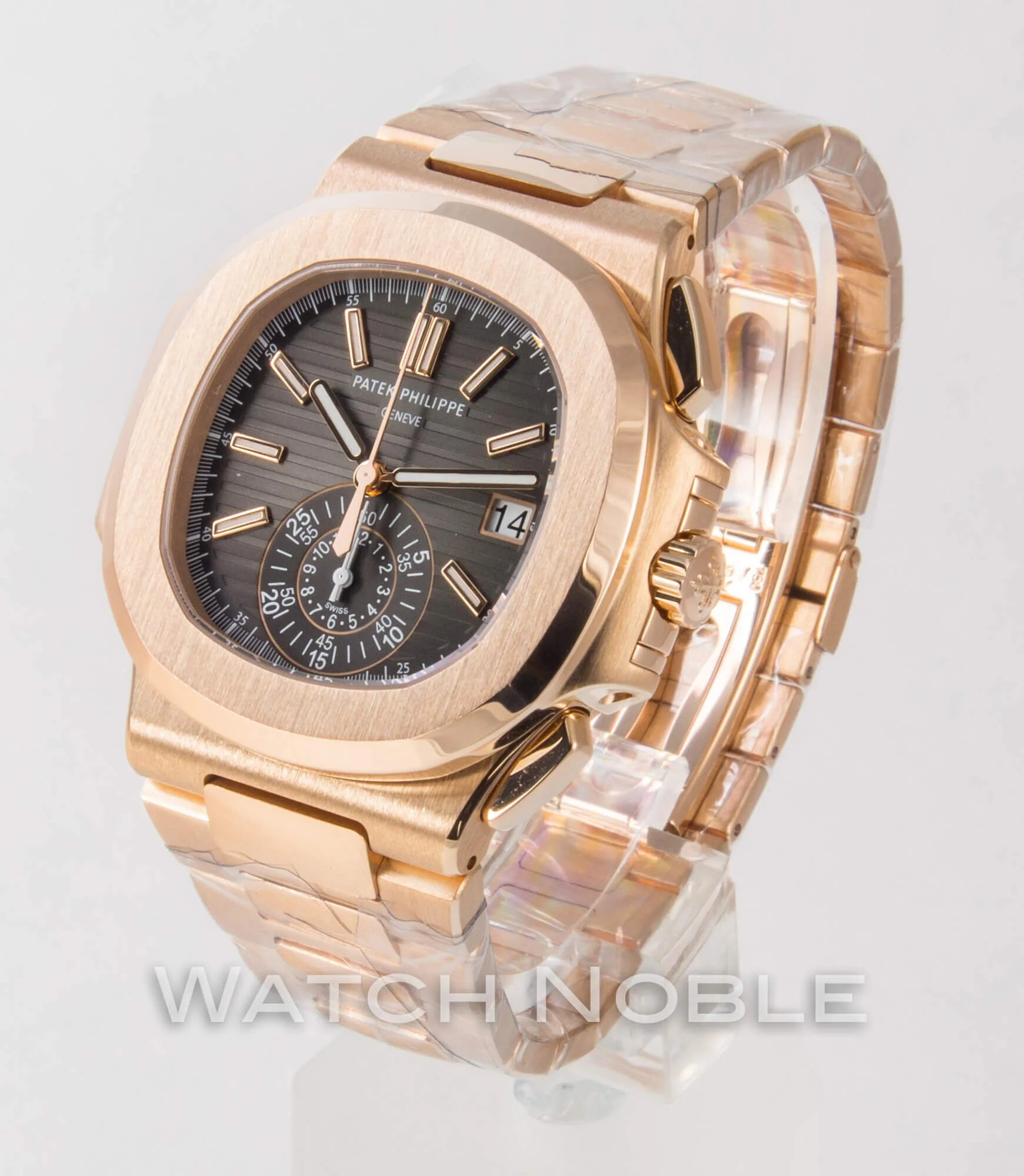 Patek Philippe Nautilus 5980/1R-001 18K Rose Gold Black Dial for sale