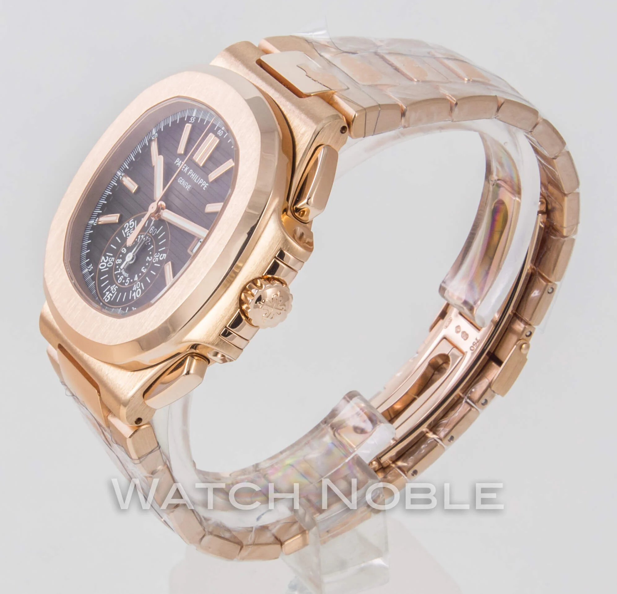 buy online Patek Philippe Nautilus 5980/1R-001 18K Rose Gold Black Dial 
