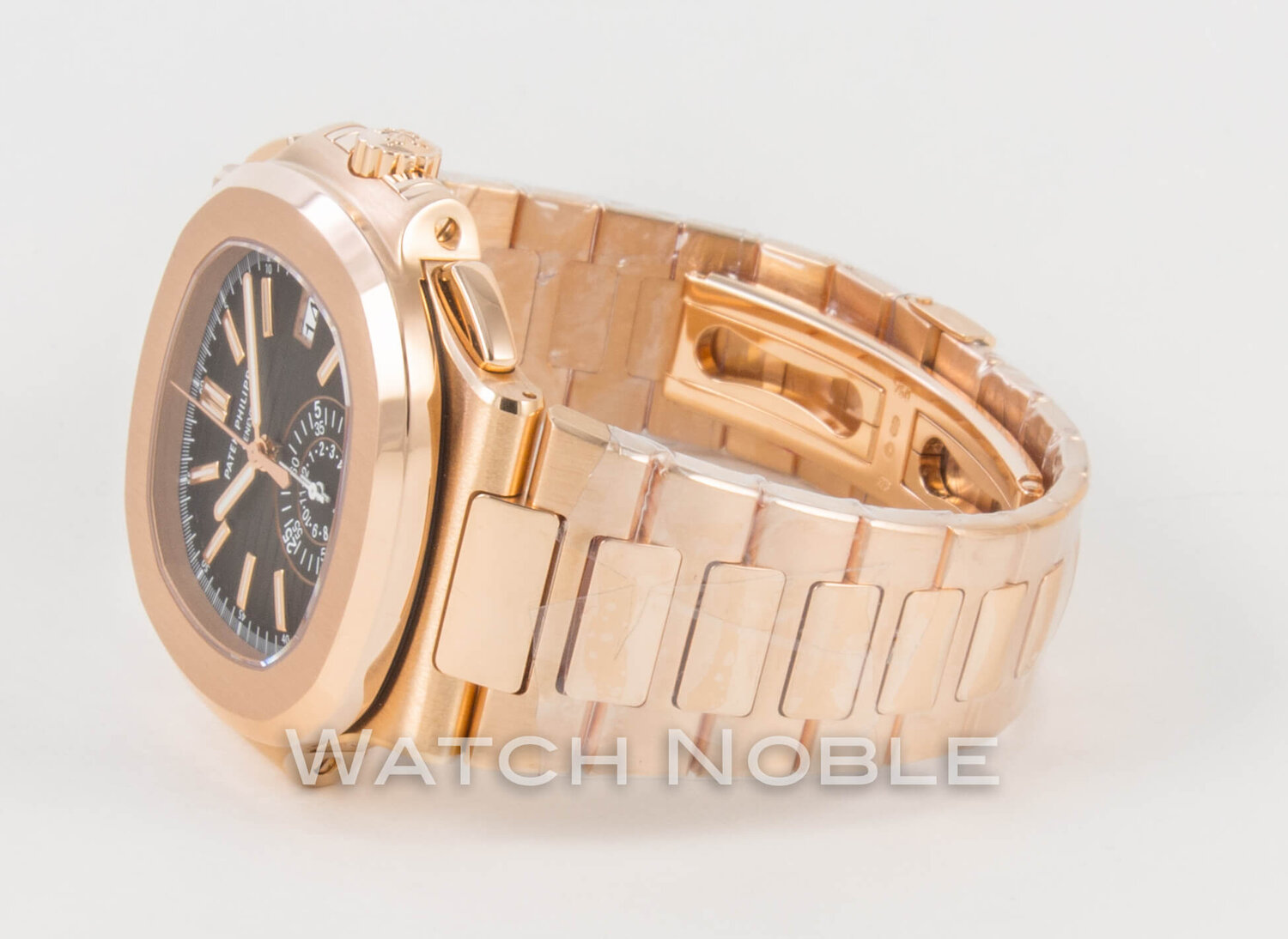Patek Philippe Nautilus 5980/1R-001 40.5mm Black Dial with Rose Gold Bracelet