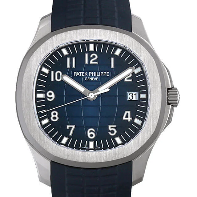 Patek Philippe Aquanaut Blue Dial White Gold Watch 5168g 001