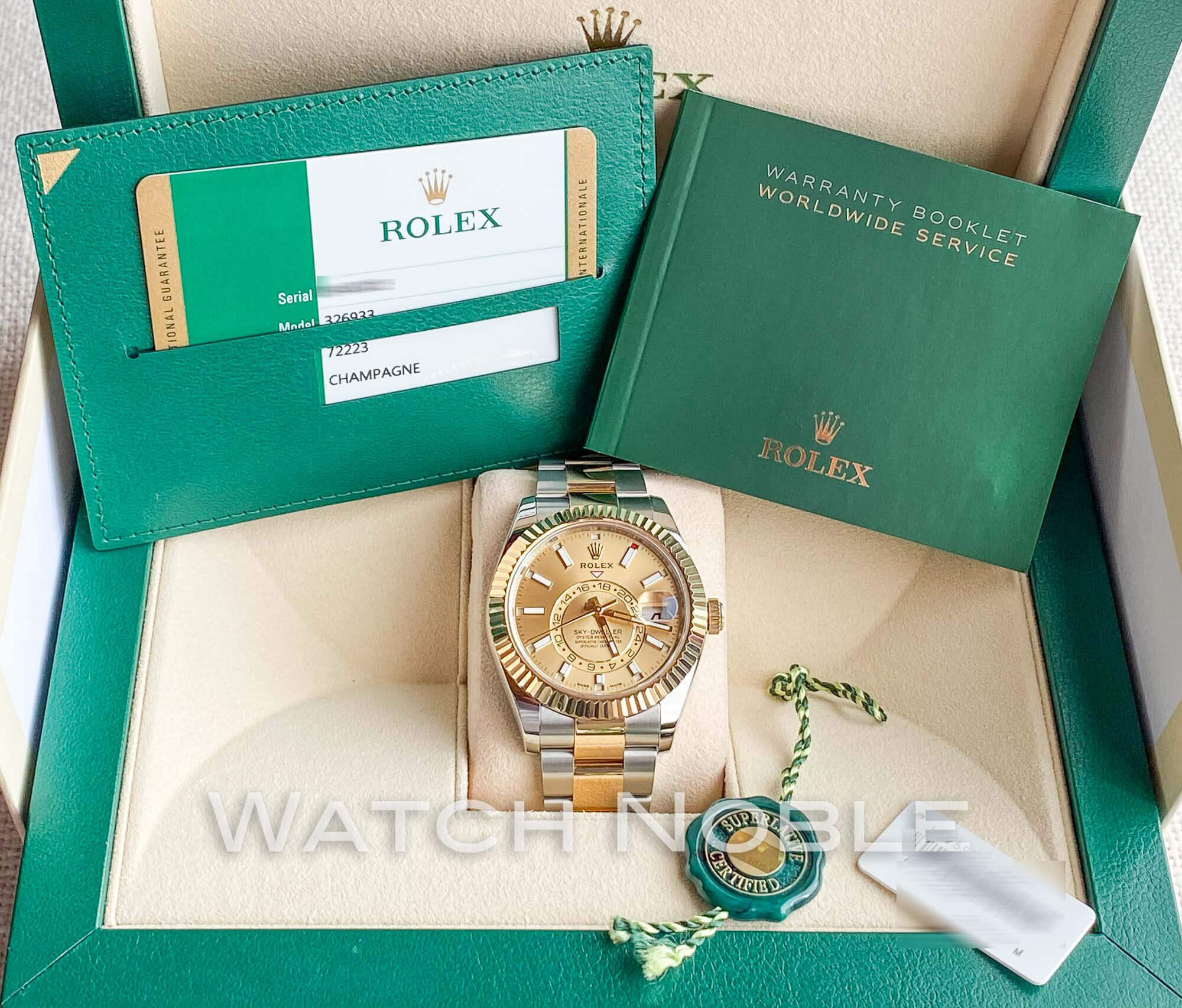 Rolex Sky-Dweller 18kt Yellow Gold/SS Champagne Dial 326933 Pre-owned