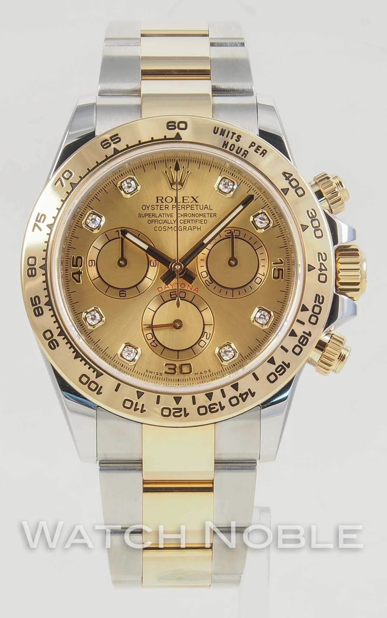 Rolex Cosmograph Daytona 116503 Steel and 18K Yellow Gold Champagne Diamond Dial Pre-owned