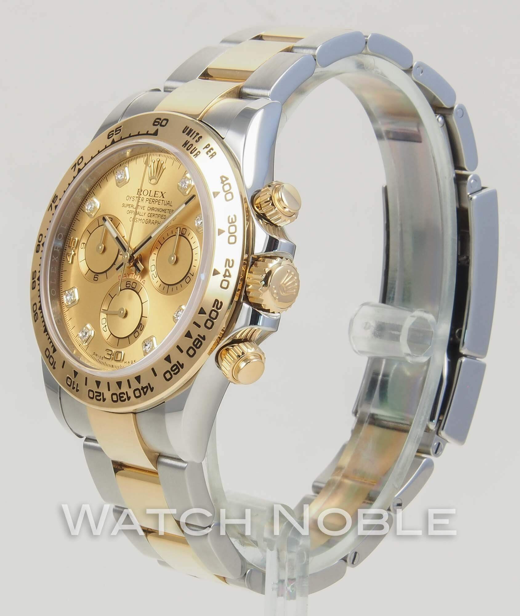 Rolex Cosmograph Daytona 116503 Steel and 18K Yellow Gold Champagne Diamond Dial for sale
