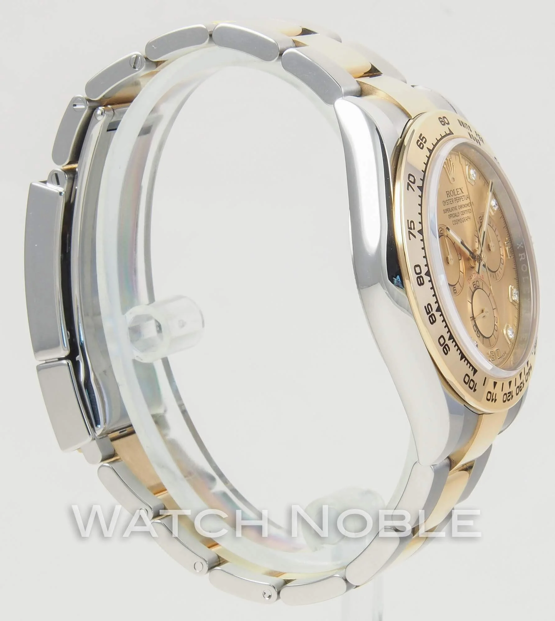 Rolex Cosmograph Daytona Steel and 18K Yellow Gold Champagne Diamond Dial 116503 