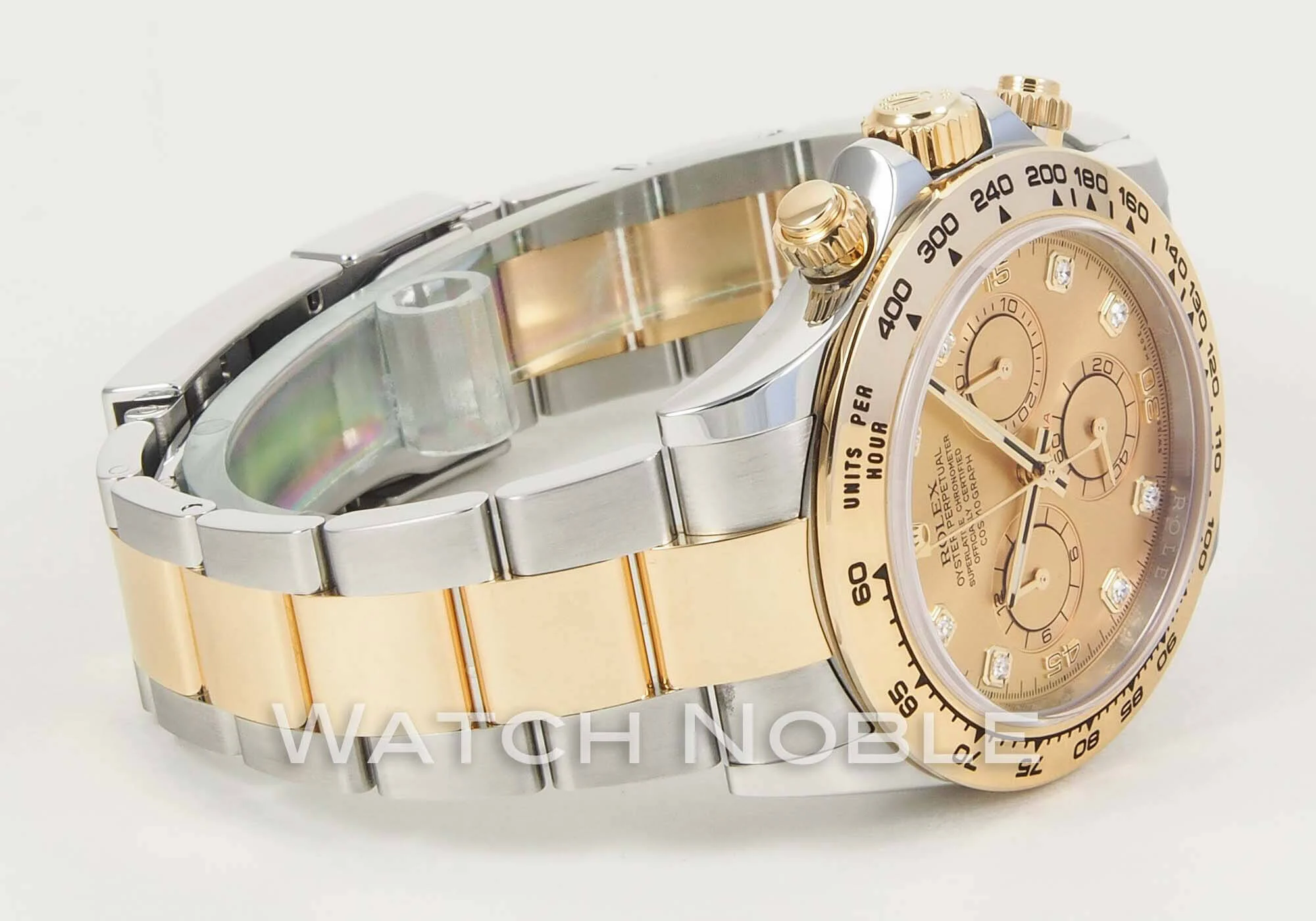 Rolex Cosmograph Daytona Steel and 18K Yellow Gold Champagne Diamond Dial 116503 Pre-owned