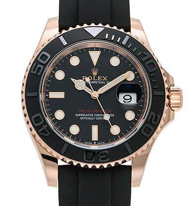 Rolex 126655 40mm Yacht-Master 18K Rose Gold Black dial Black