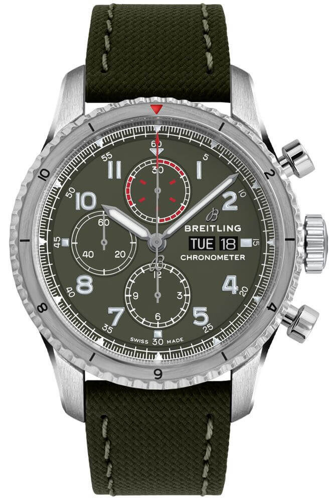 Breitling aviator best sale 8 green