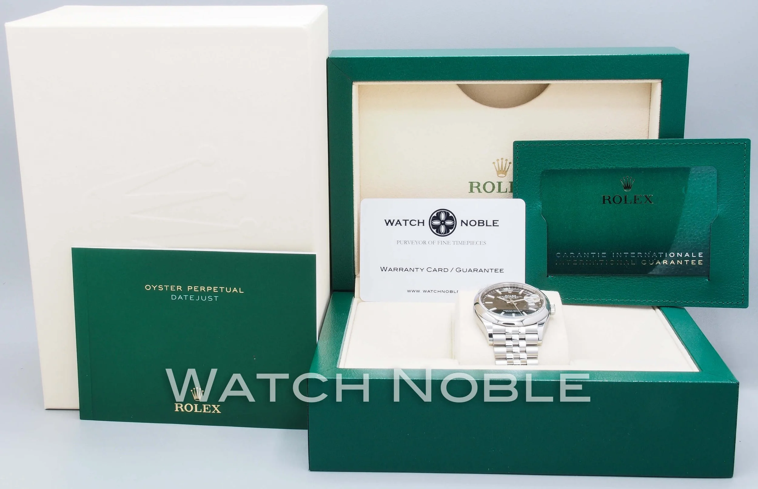Rolex Datejust 36mm 126200 Black Index Dial Domed Bezel on Jubilee Bracelet
