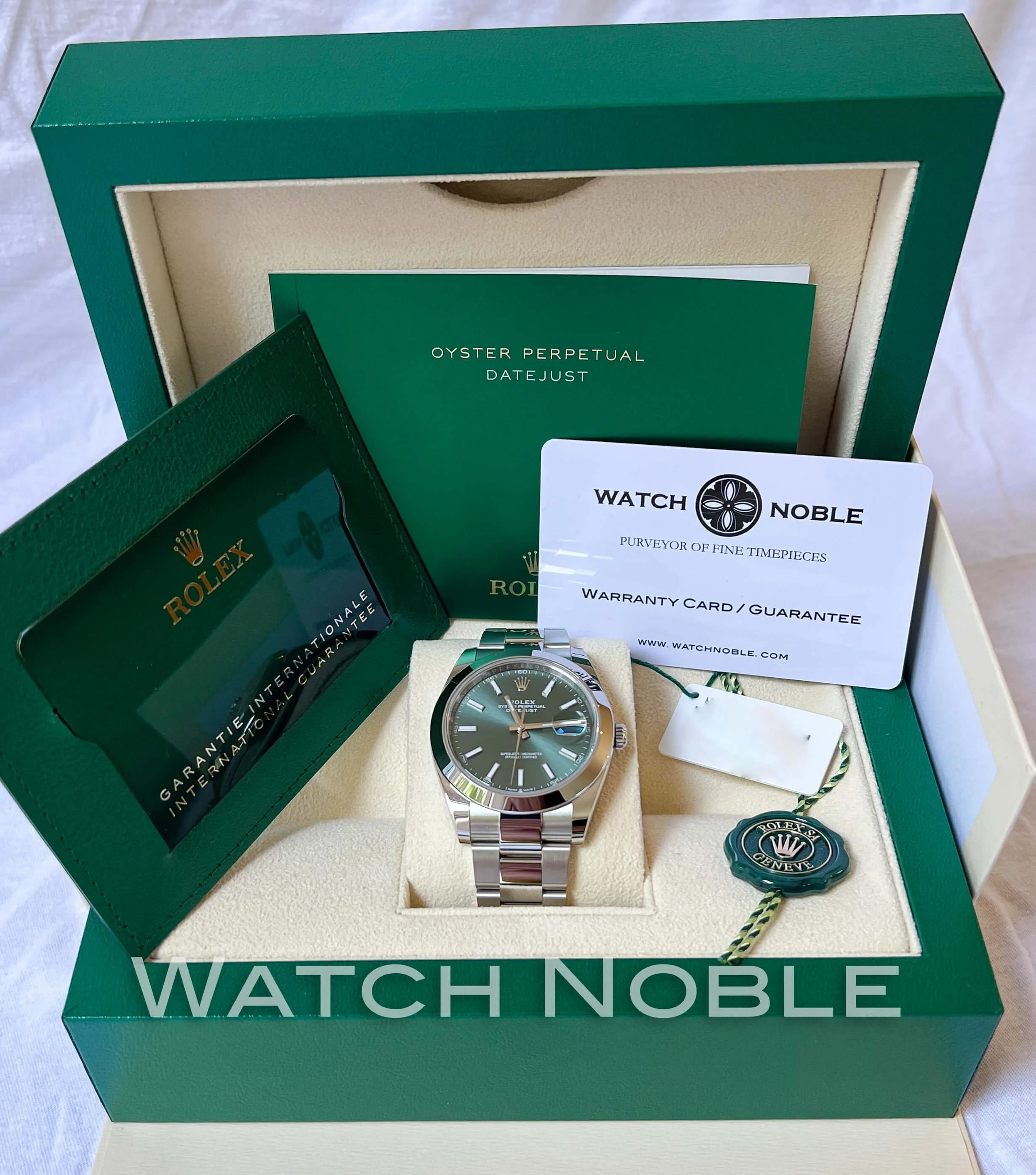 Rolex Datejust 41 Mint Green Dial Stainless Steel Men's Watch 126300