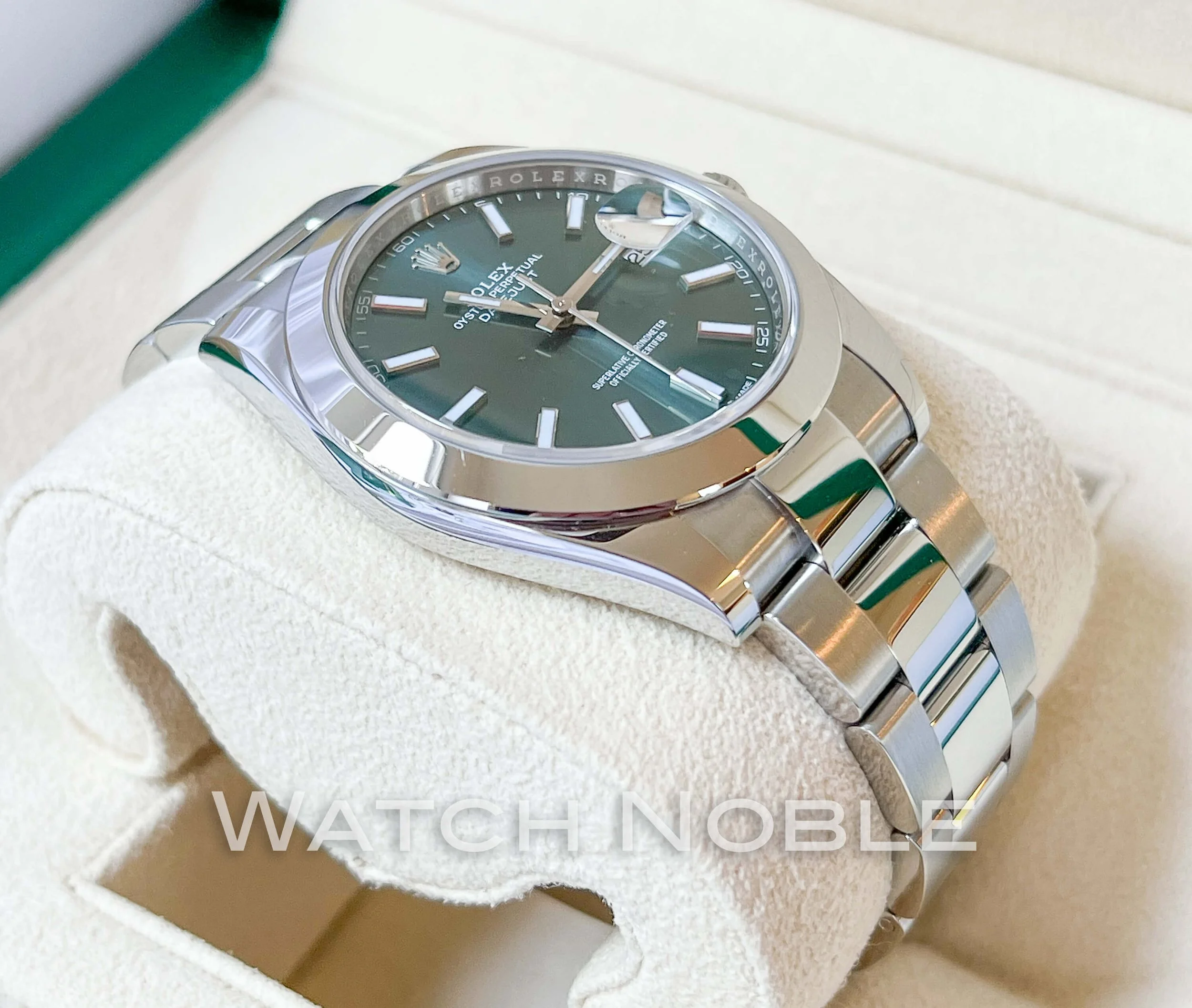 Rolex Datejust 41 Mint Green Dial Stainless Steel Men's Watch 126300