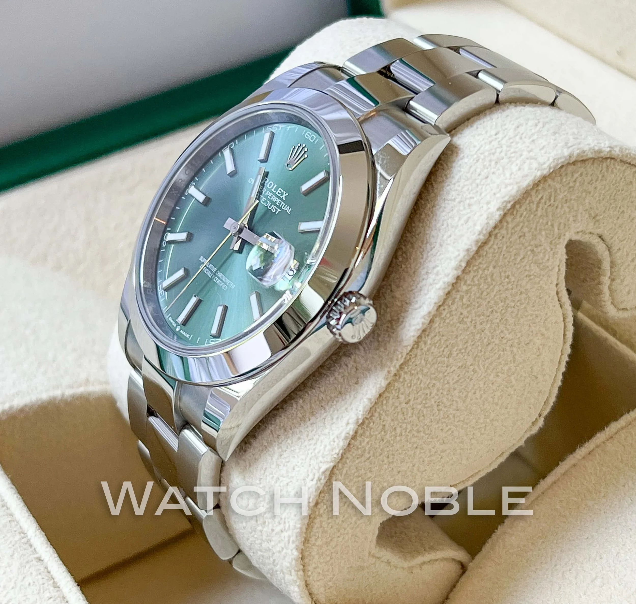 Rolex Datejust 41 Mint Green Dial Stainless Steel Men's Watch 126300