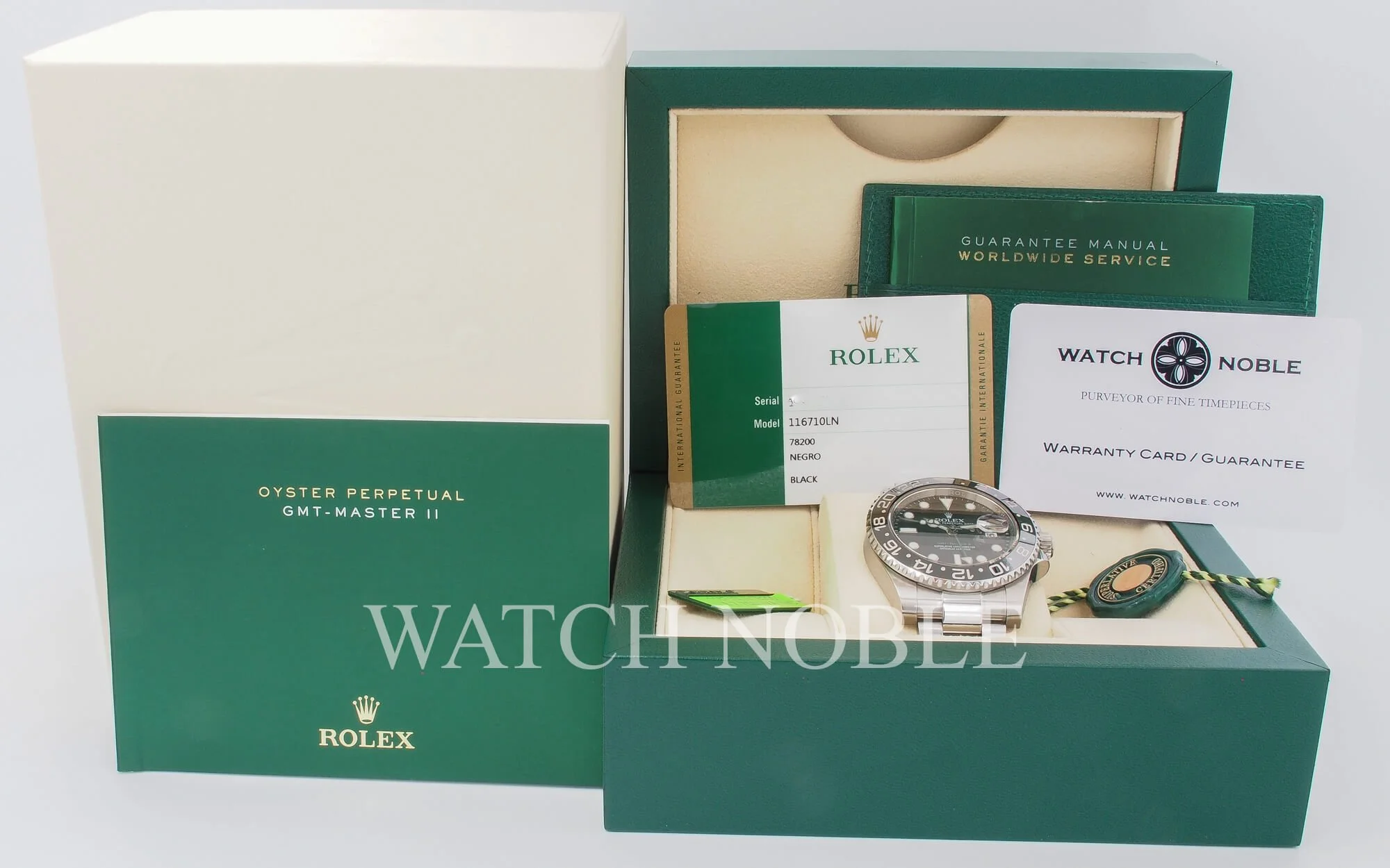 Pre-owned Rolex 116710LN GMT Master II Black Bezel Steel 40mm