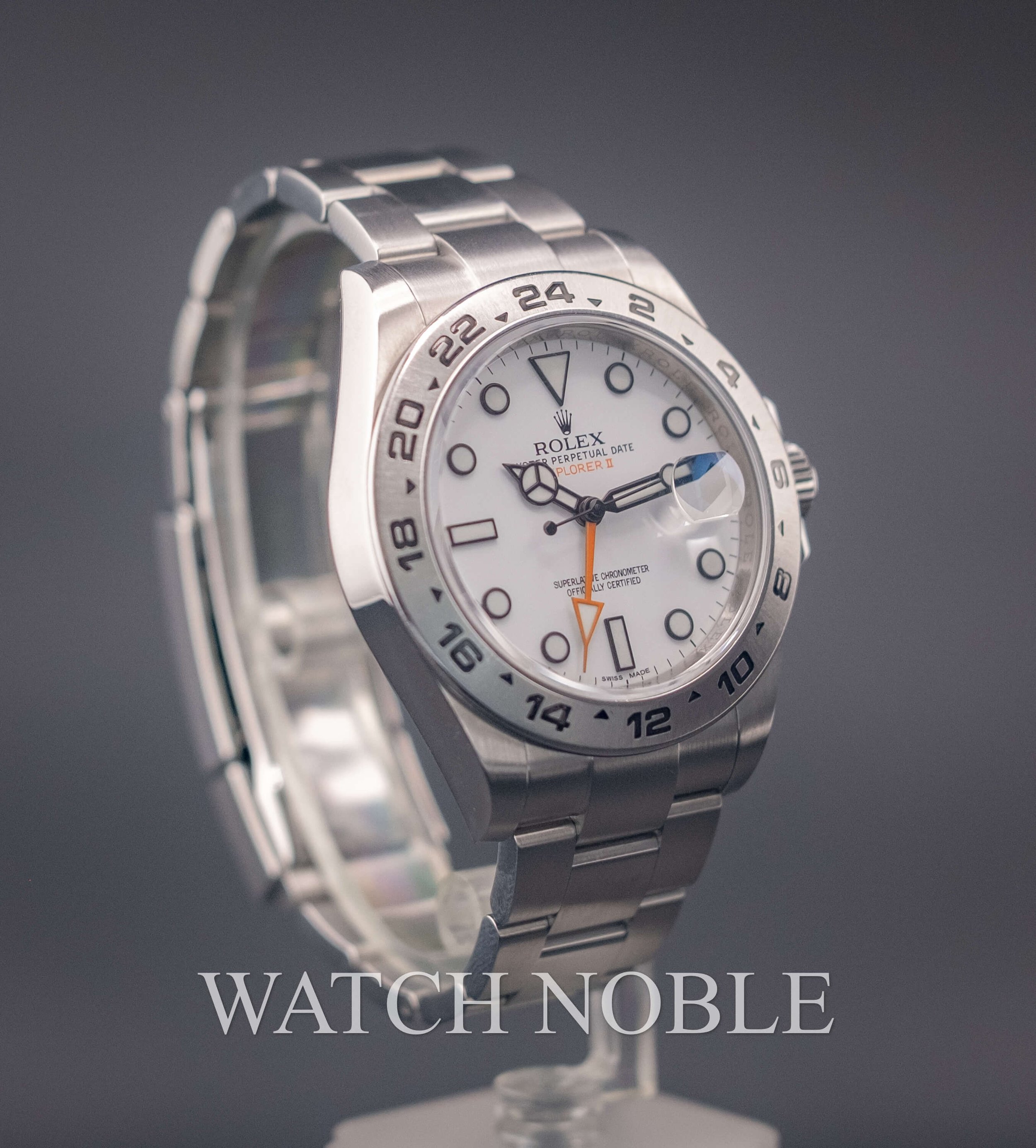 Pre-owned Rolex 216570 Explorer II White Dial Stainless Steel 42mm