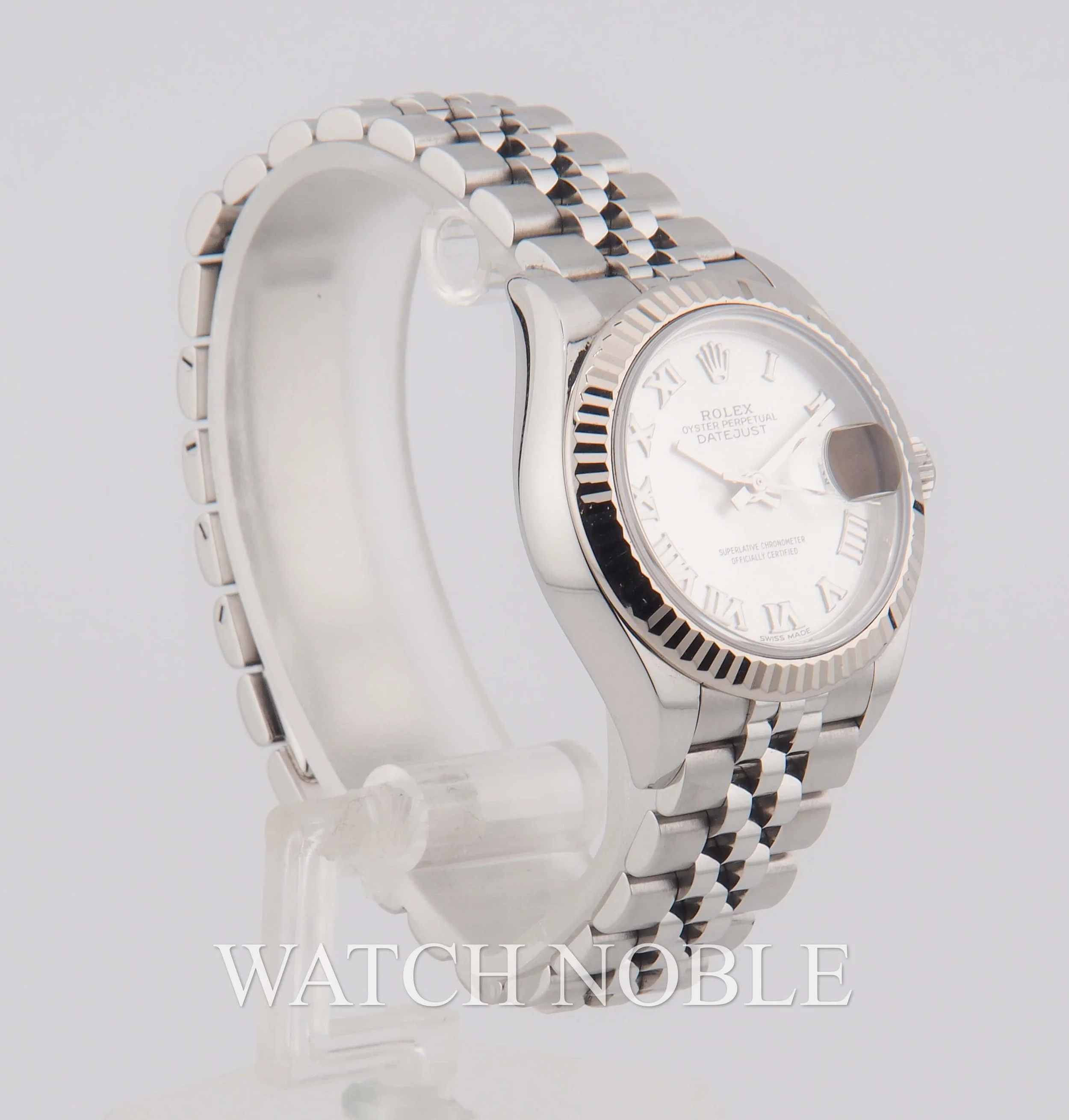 Rolex Oyster perpetual Date Silver Roman Dial Stainless Steel 28mm 279174