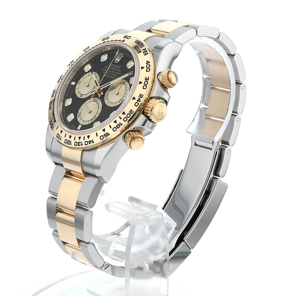 Rolex 126503 Cosmograph Daytona Steel/18K Yellow Gold Black Diamond Dial