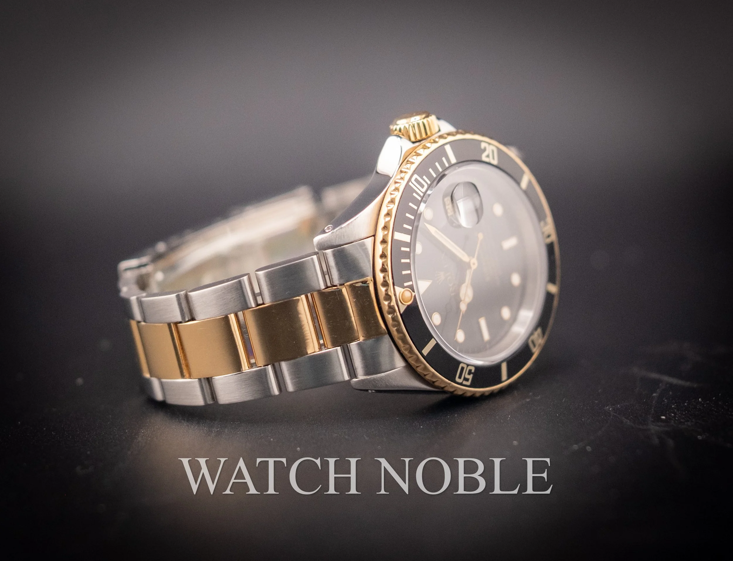 Pre-owned Rolex Submariner Date Black DIal 16613LN Stainless Steel/18K Gold