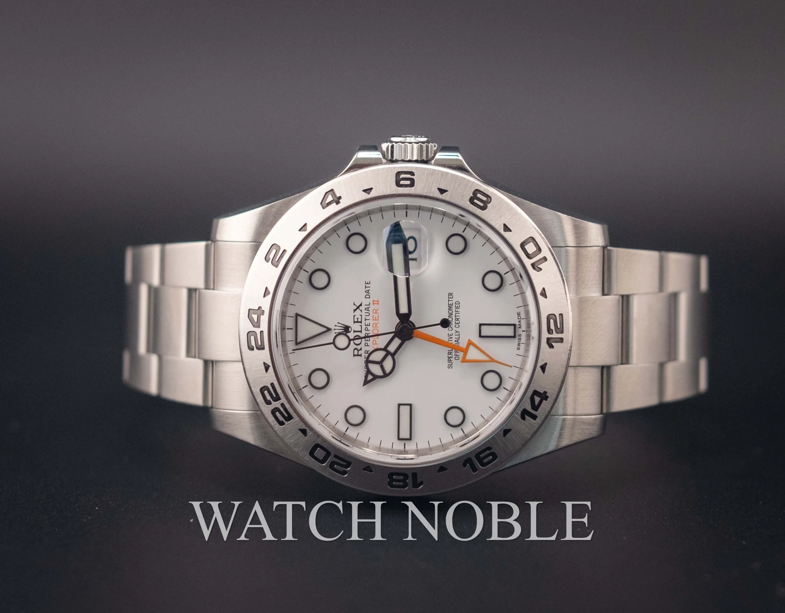 Pre-owned Rolex 216570 Explorer II White Dial Stainless Steel 42mm