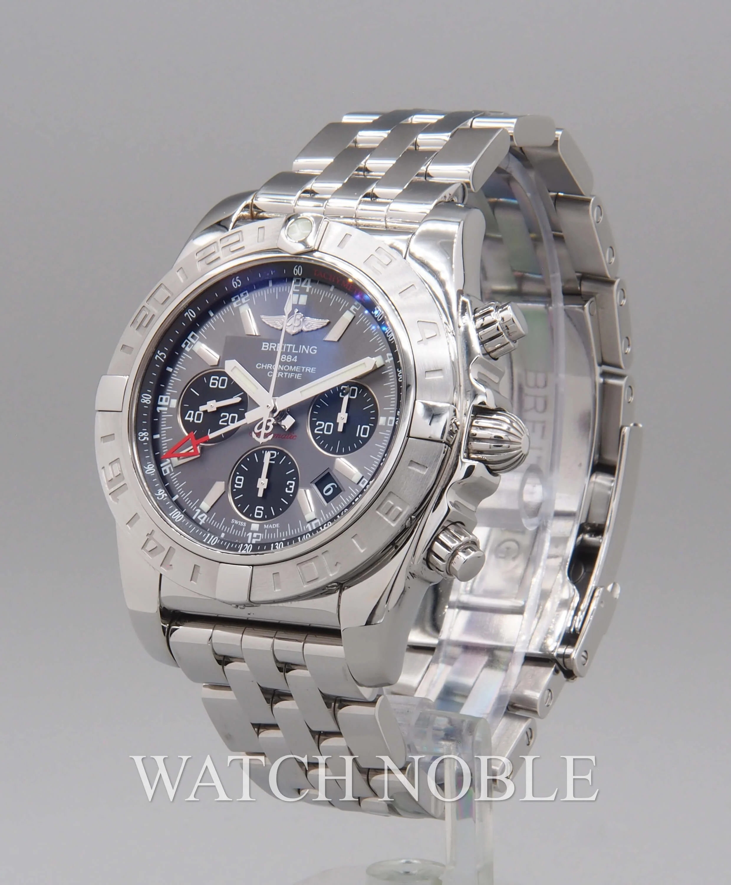 Pre-Owned Breitling Chronomat B01 44 Chronograph GMT Grey Dial AB042011