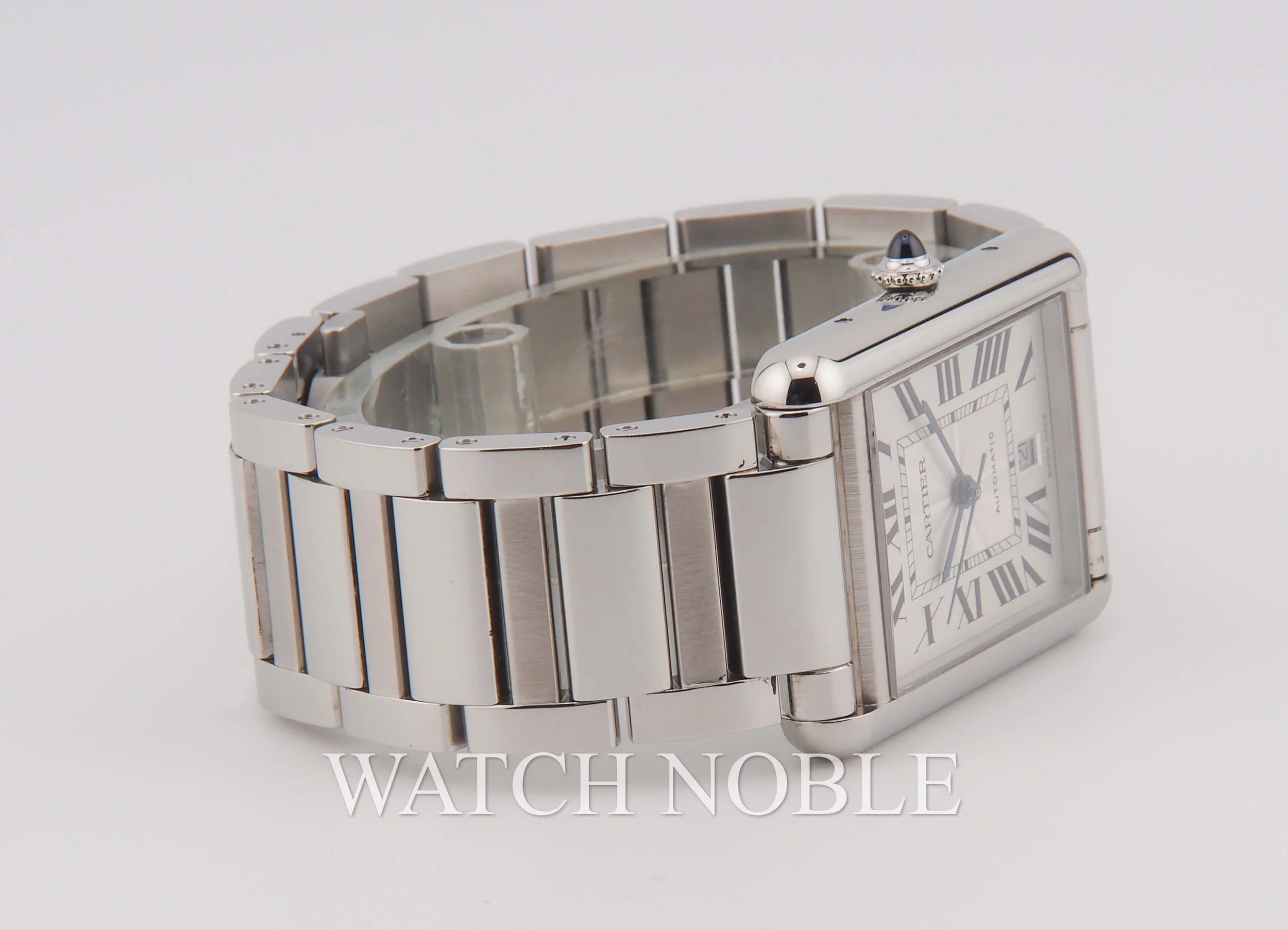 Pre-owned Cartier Tank Automatic Silver Dial WSTA0053.