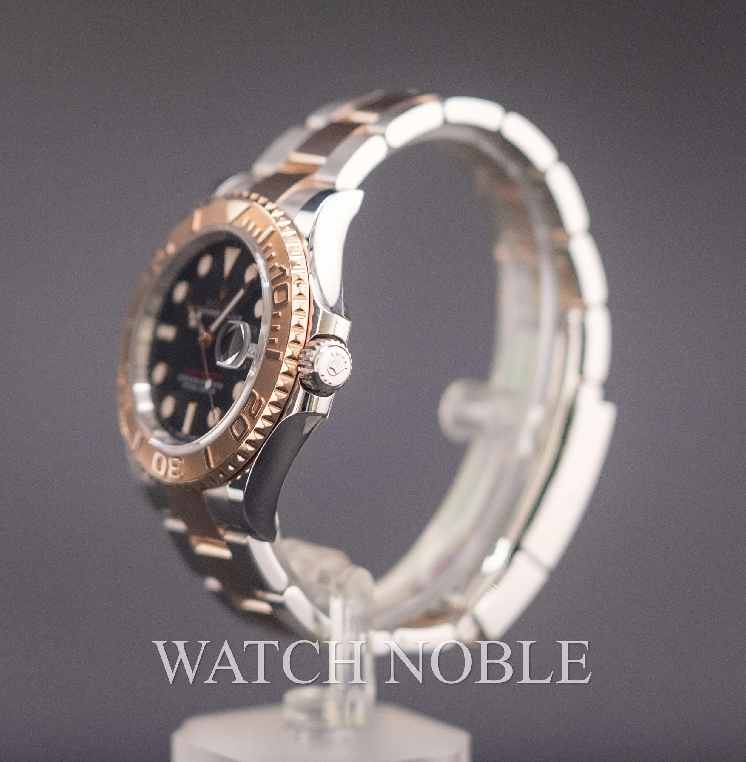 Pre-owned Rolex 116621 Yacht-Master Black Dial Steel/18K Everose Gold 40mm