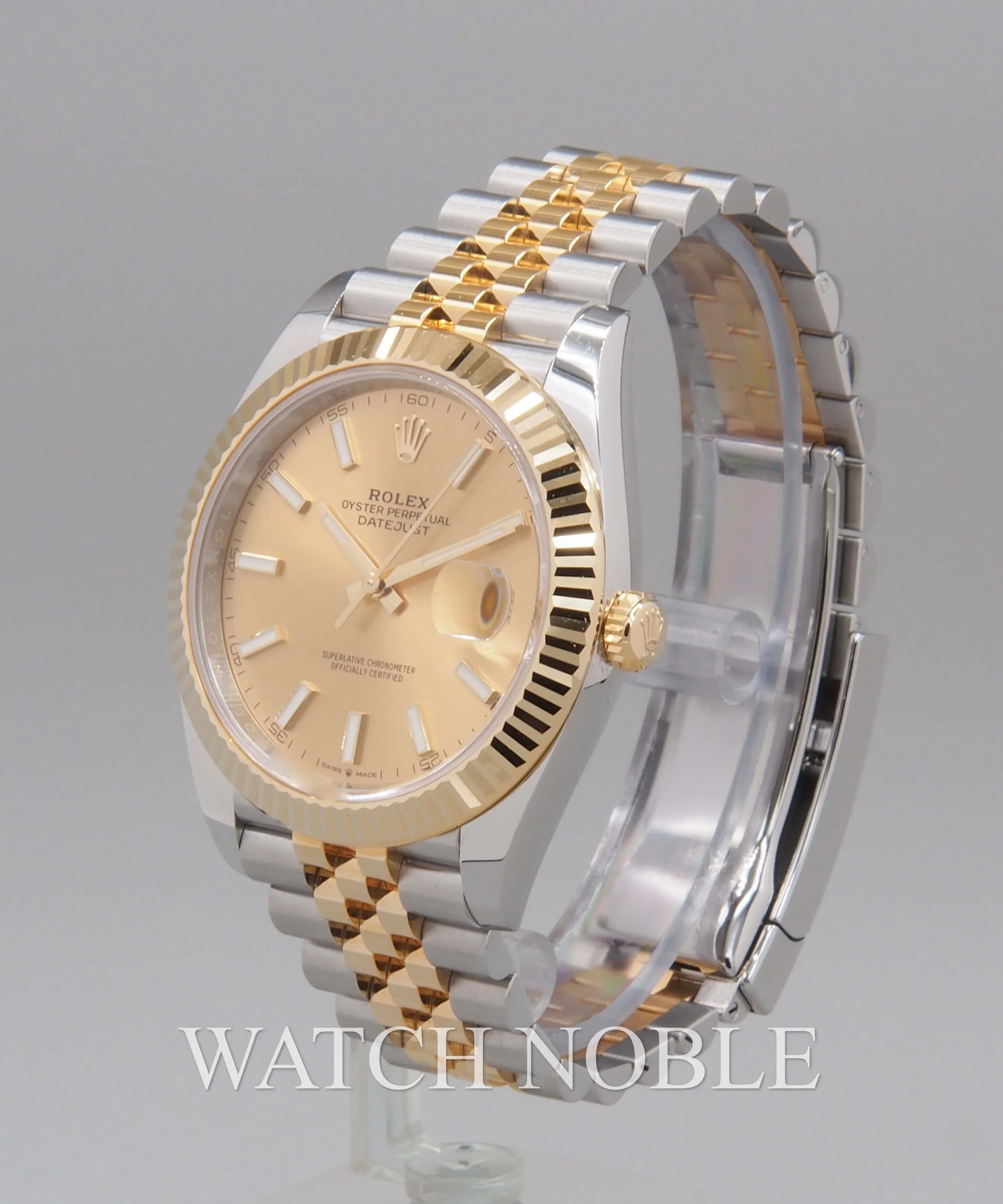 Rolex Datejust 41 Champagne Index Dial Steel 18K Yellow Gold Jubilee 126333