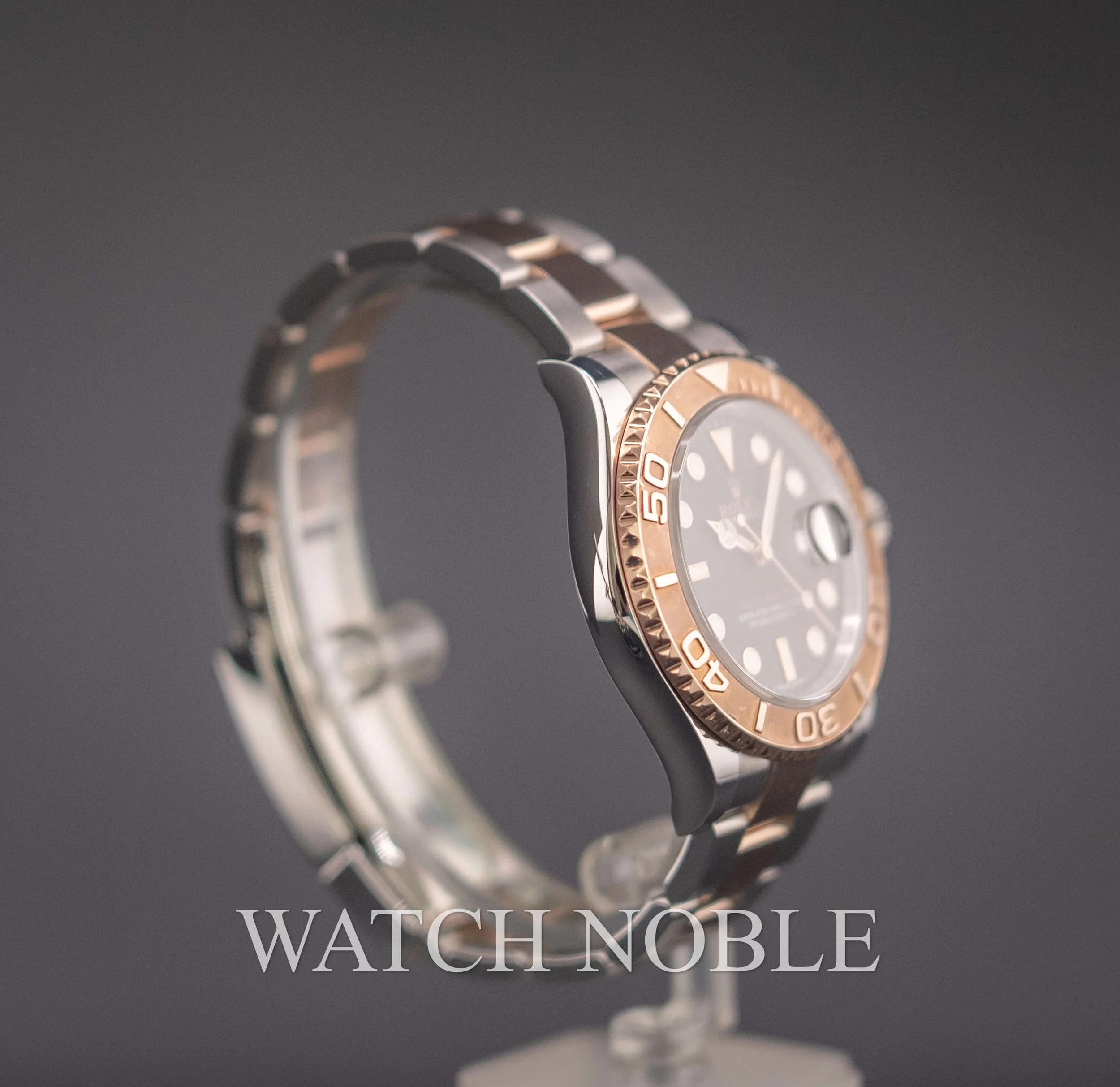 Pre-owned Rolex 116621 Yacht-Master Black Dial Steel/18K Everose Gold 40mm